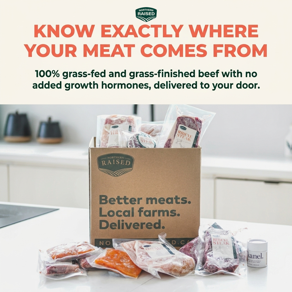 Northern Raised Facebook ad: Better Meat. Local Farms. Delivered.