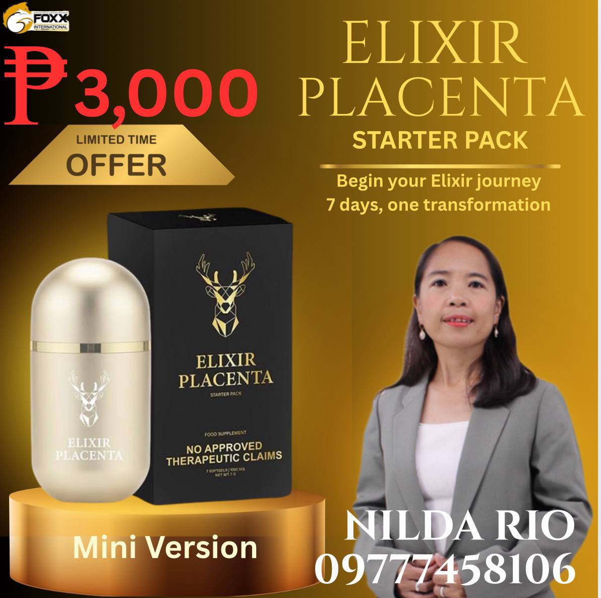 Elixir Placenta Stemcell - Your Healthy Supplement Facebook ad: Paano kung 7 days lang ang kailangan mo…