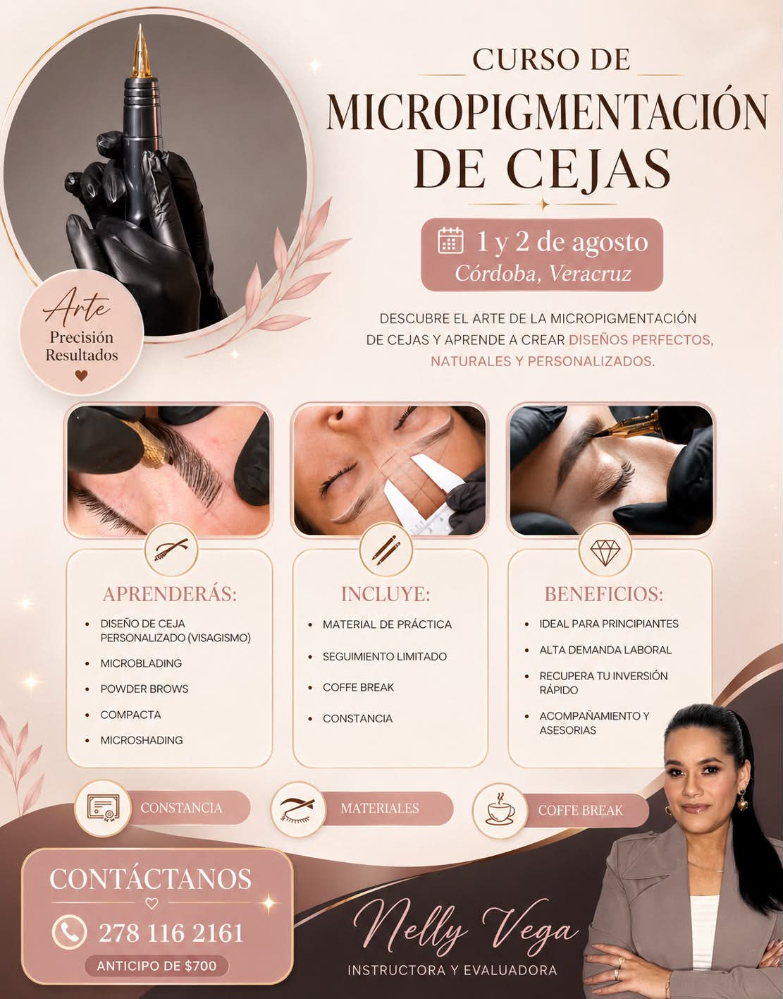 My lady NC Facebook ad: CURSO DE MICROPIGMENTACIÓN EN CEJAS