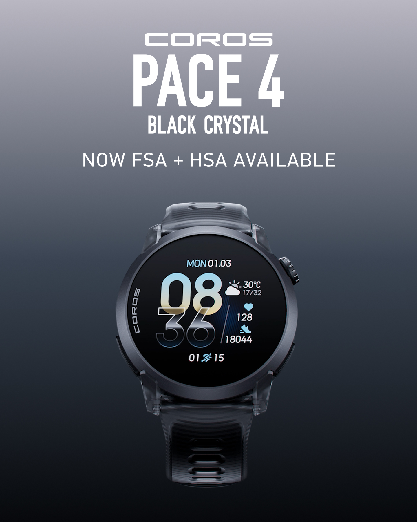 COROS Facebook ad: COROS PACE 4 Black Crystal
