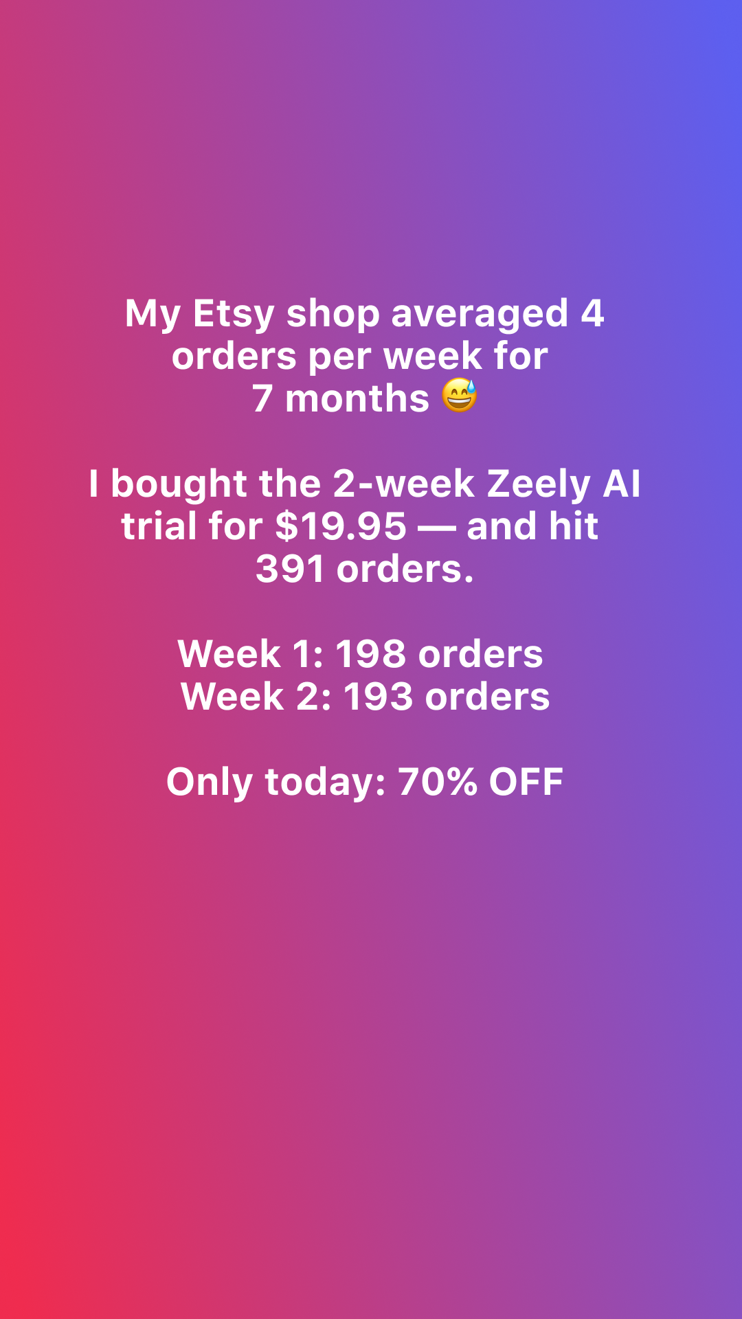 Zeely: AI-Powered Organic Growth Facebook ad: Reach your goal in 3 months with AI!