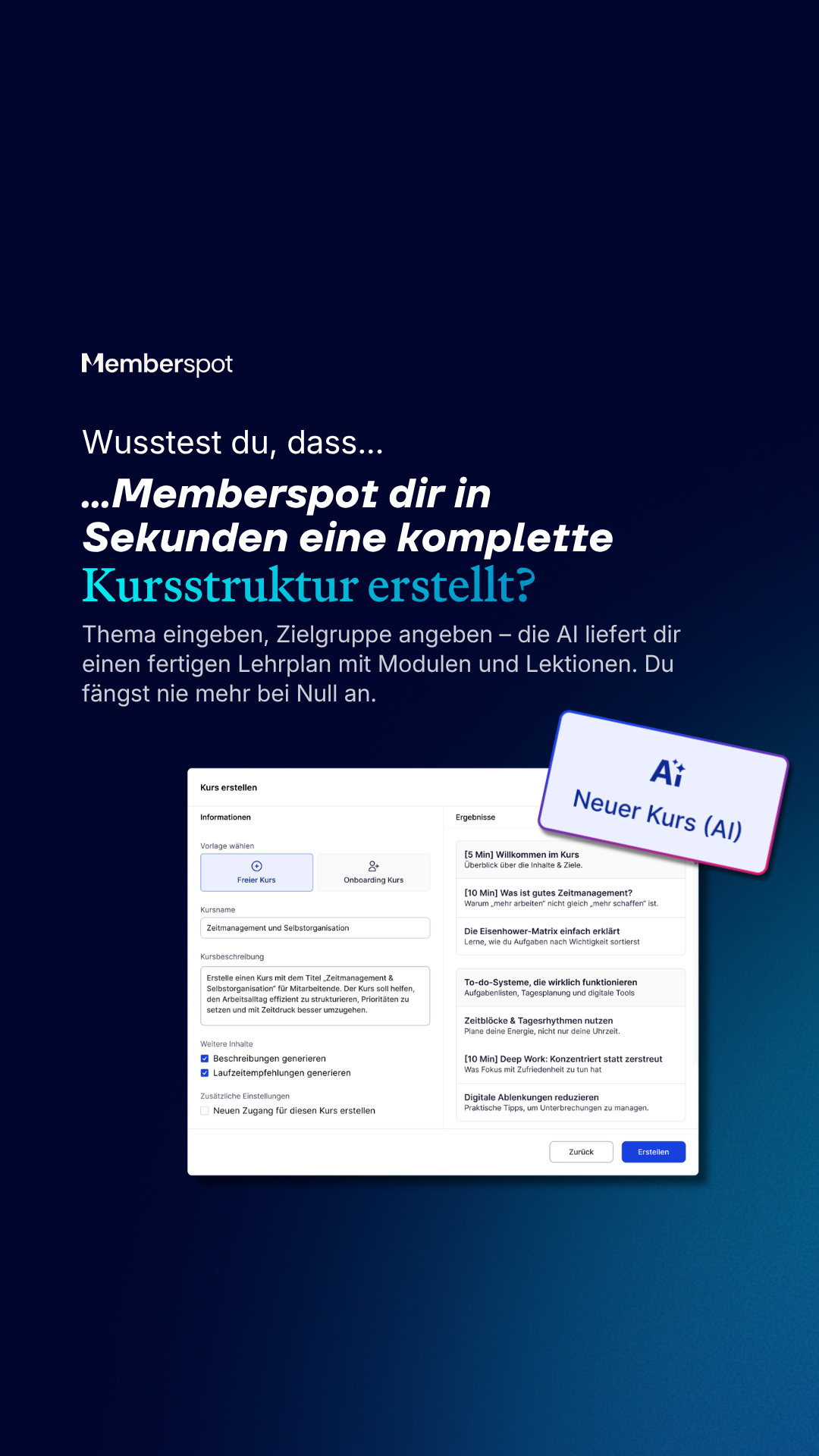 Memberspot GmbH Facebook ad