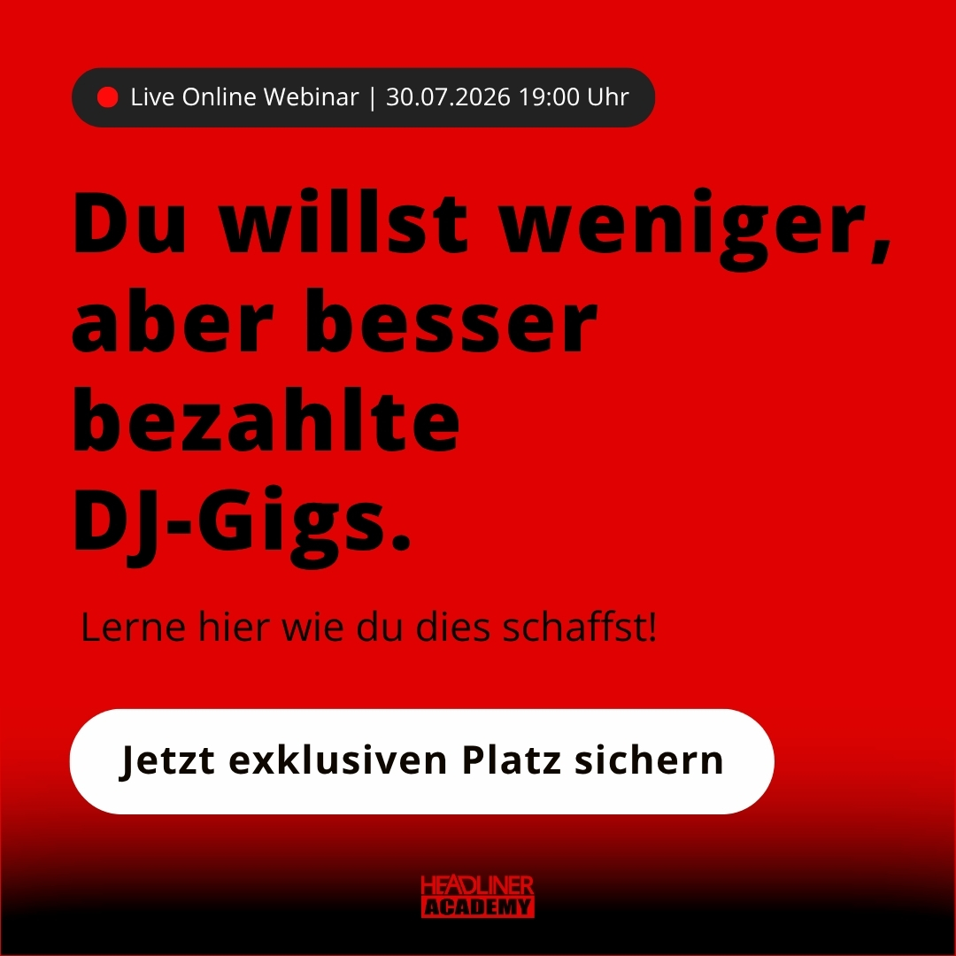 Headliner Academy Facebook ad: Warum viele DJs zu wenig verdienen