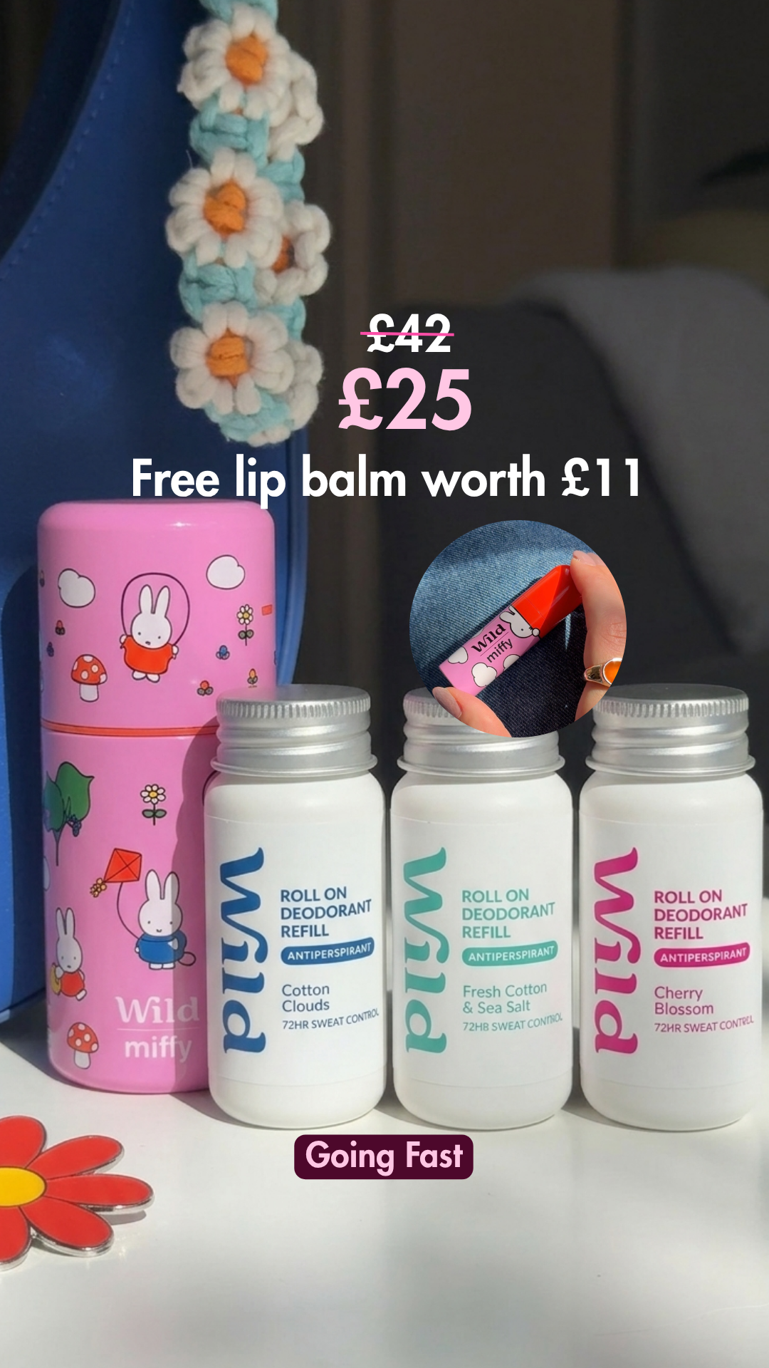 Wild Facebook ad: Free Lip Balm + Miffy Case