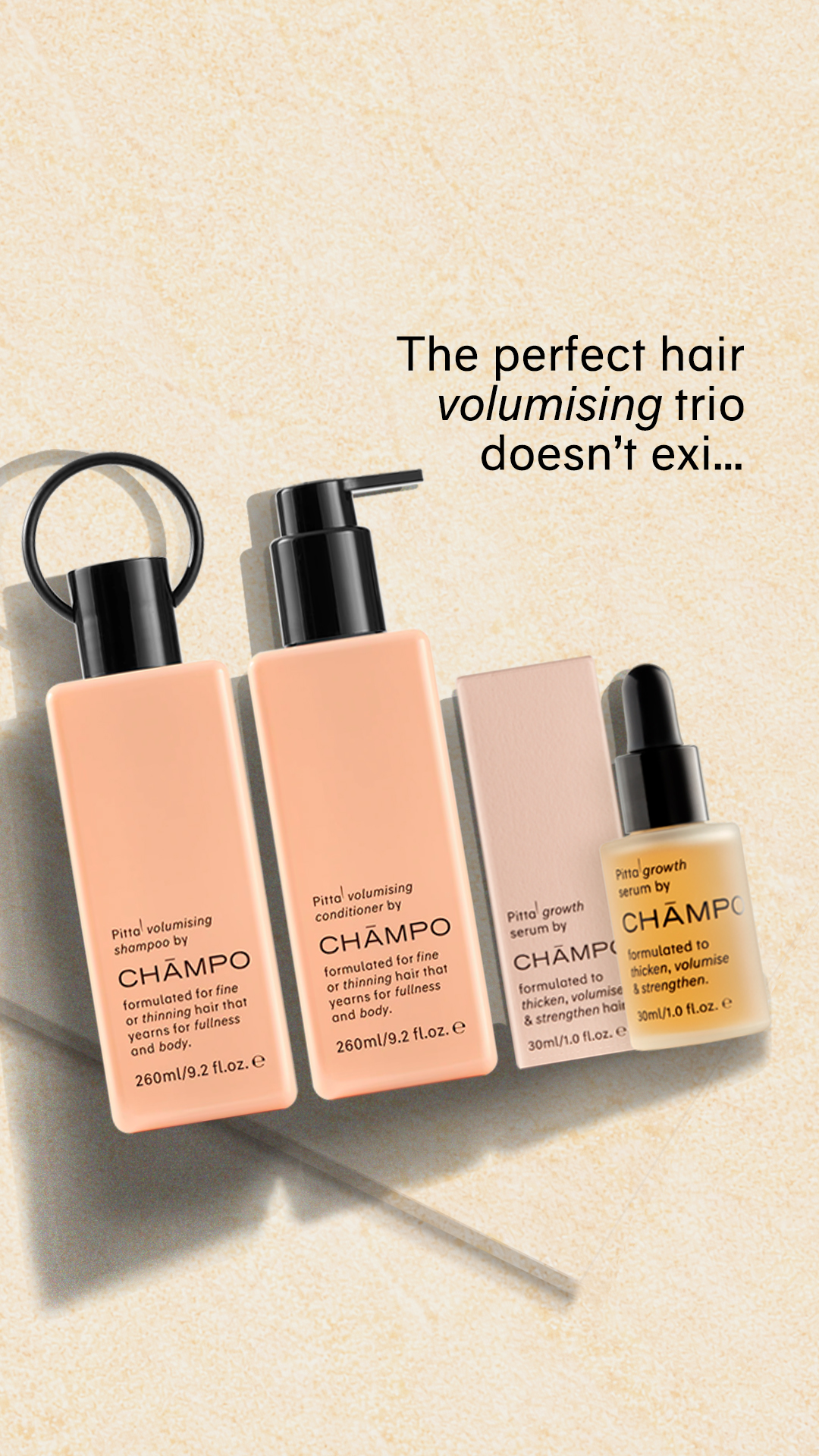 Chāmpo Haircare Facebook ad