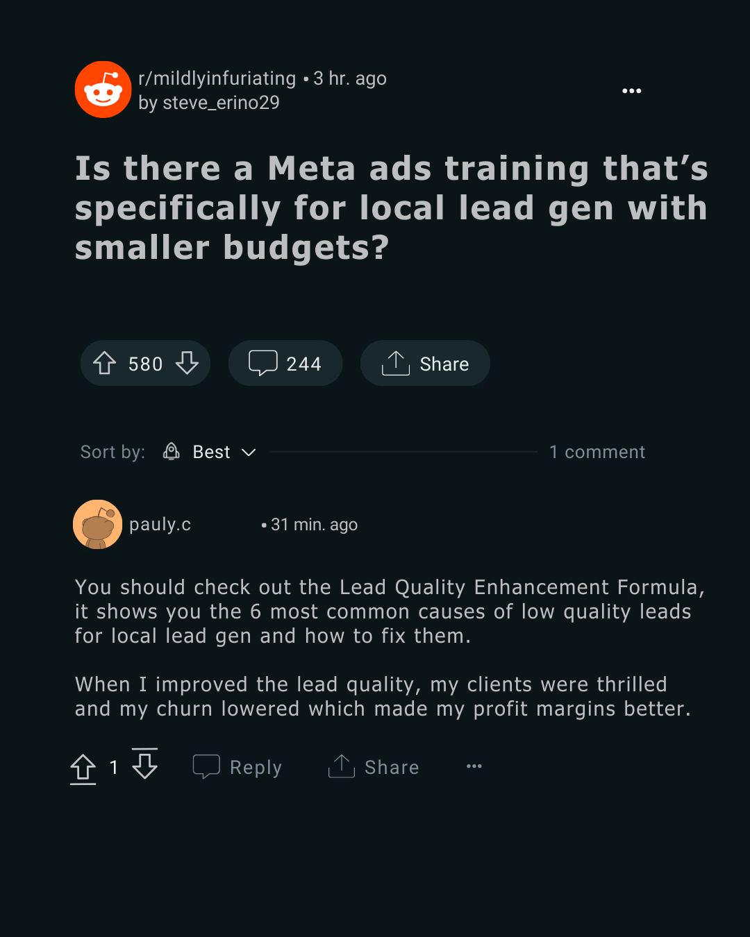 Brainwake Consulting Facebook ad: How to Actually Improve Lead Quality On Your Lead Gen…