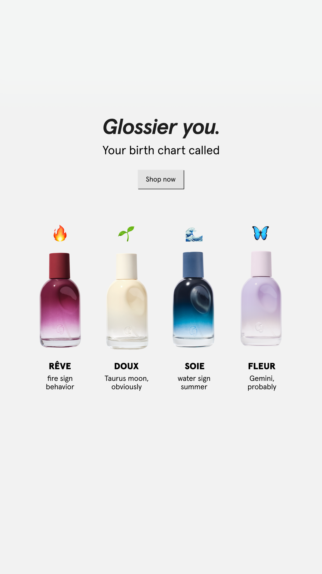 Glossier Facebook ad