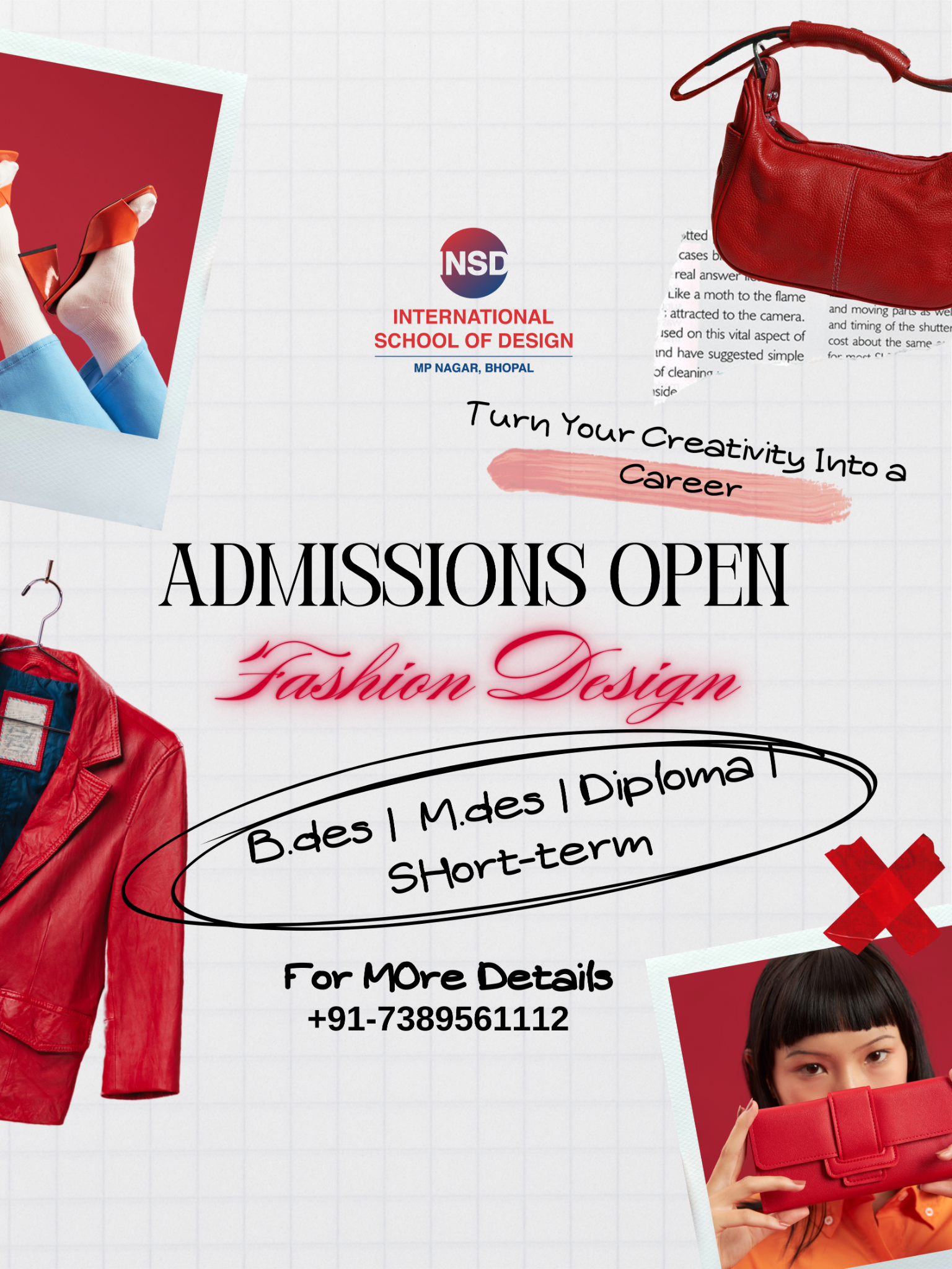 International School Of Design - INSD Bhopal Facebook ad: Your creativity deserves a bigger platform.