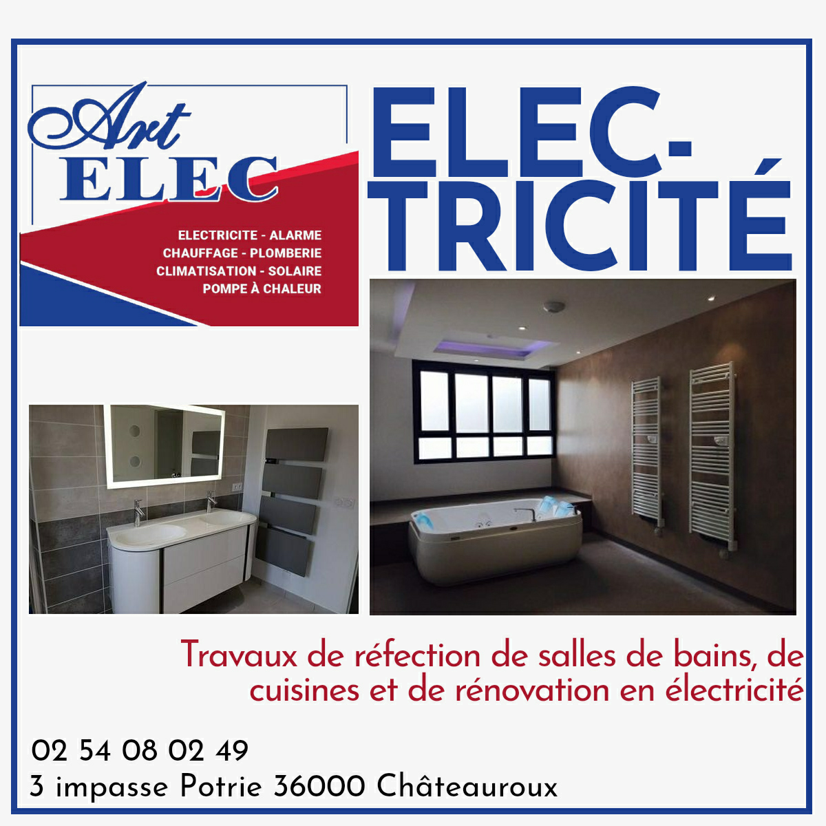 Art Elec Facebook ad: Art Elec Châteauroux - Electricité générale (adresse…