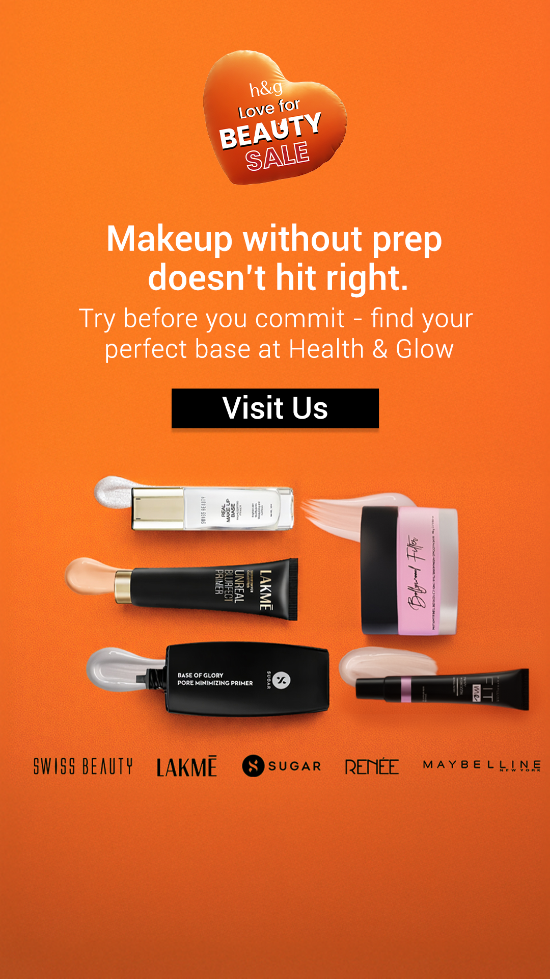 Health & Glow Facebook ad: The right base makes all the difference.