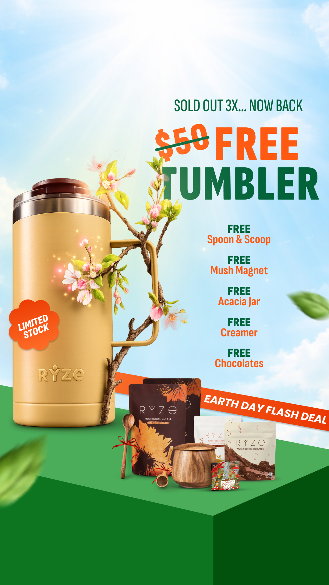 RYZE Superfoods Facebook ad