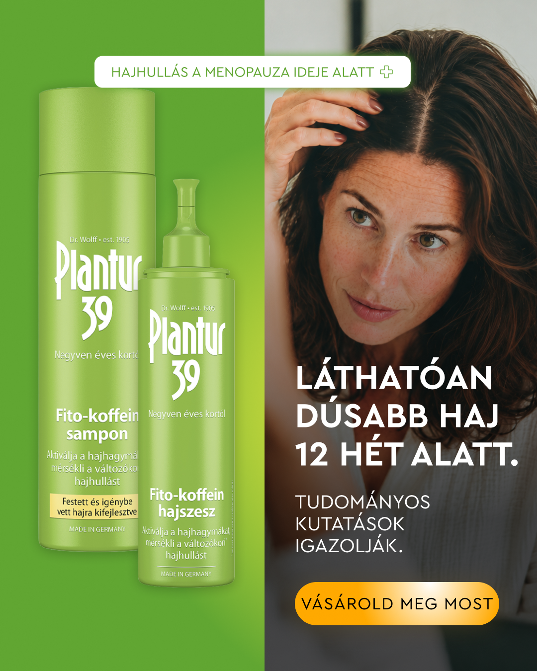 Plantur Facebook ad: Láthatóan erősebb haj 3 hónap alatt