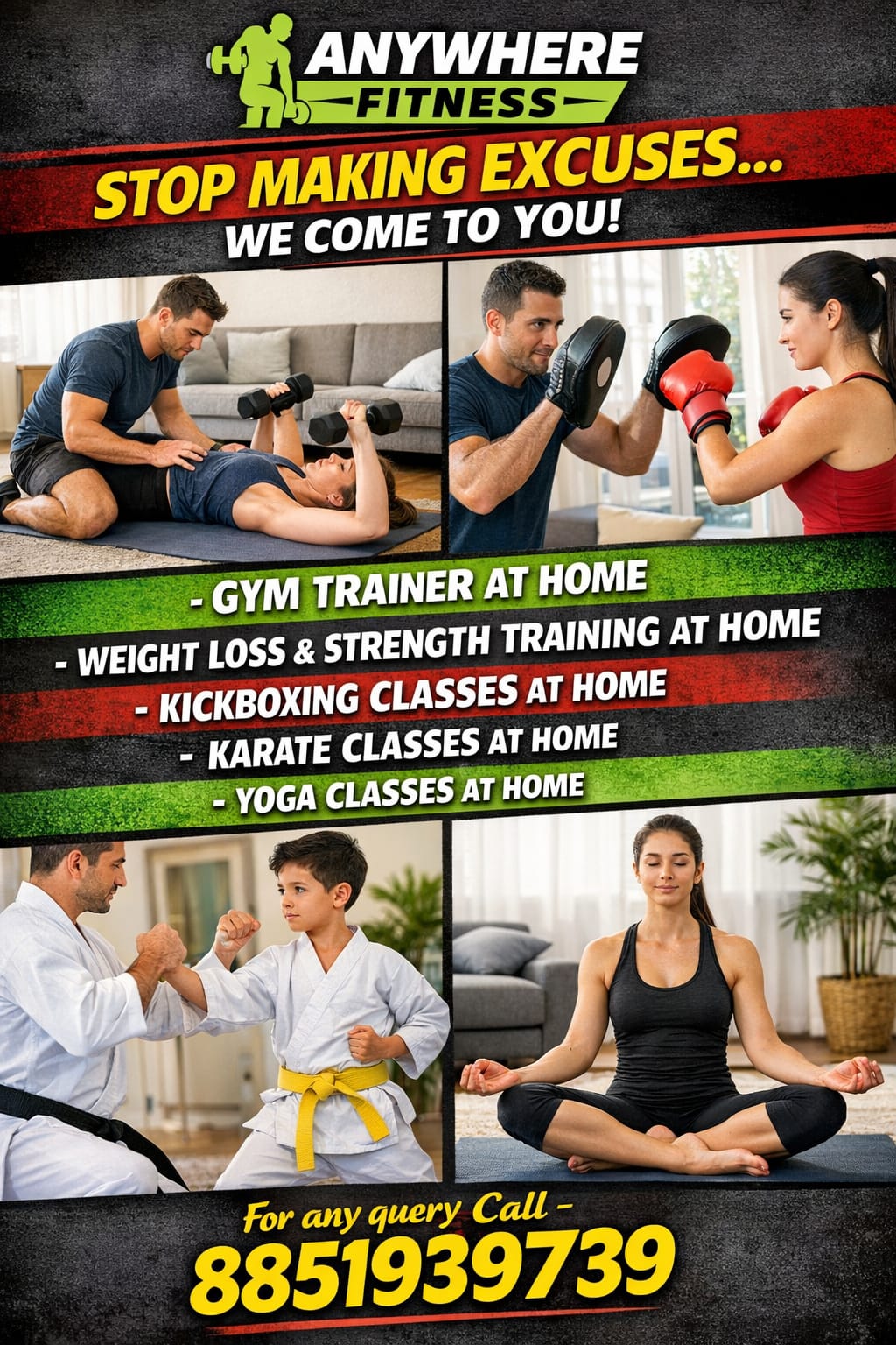Anywhere Fitness Facebook ad: Anywhere Fitness, where you are, we are.