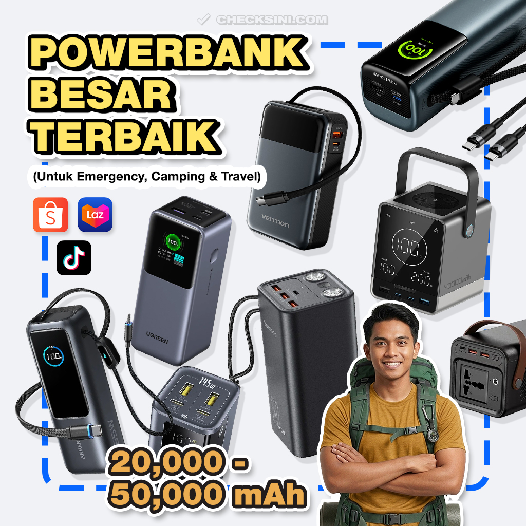 CheckSini.com Facebook ad: Cari Powerbank Besar Terbaik yg berkualiti & cas…