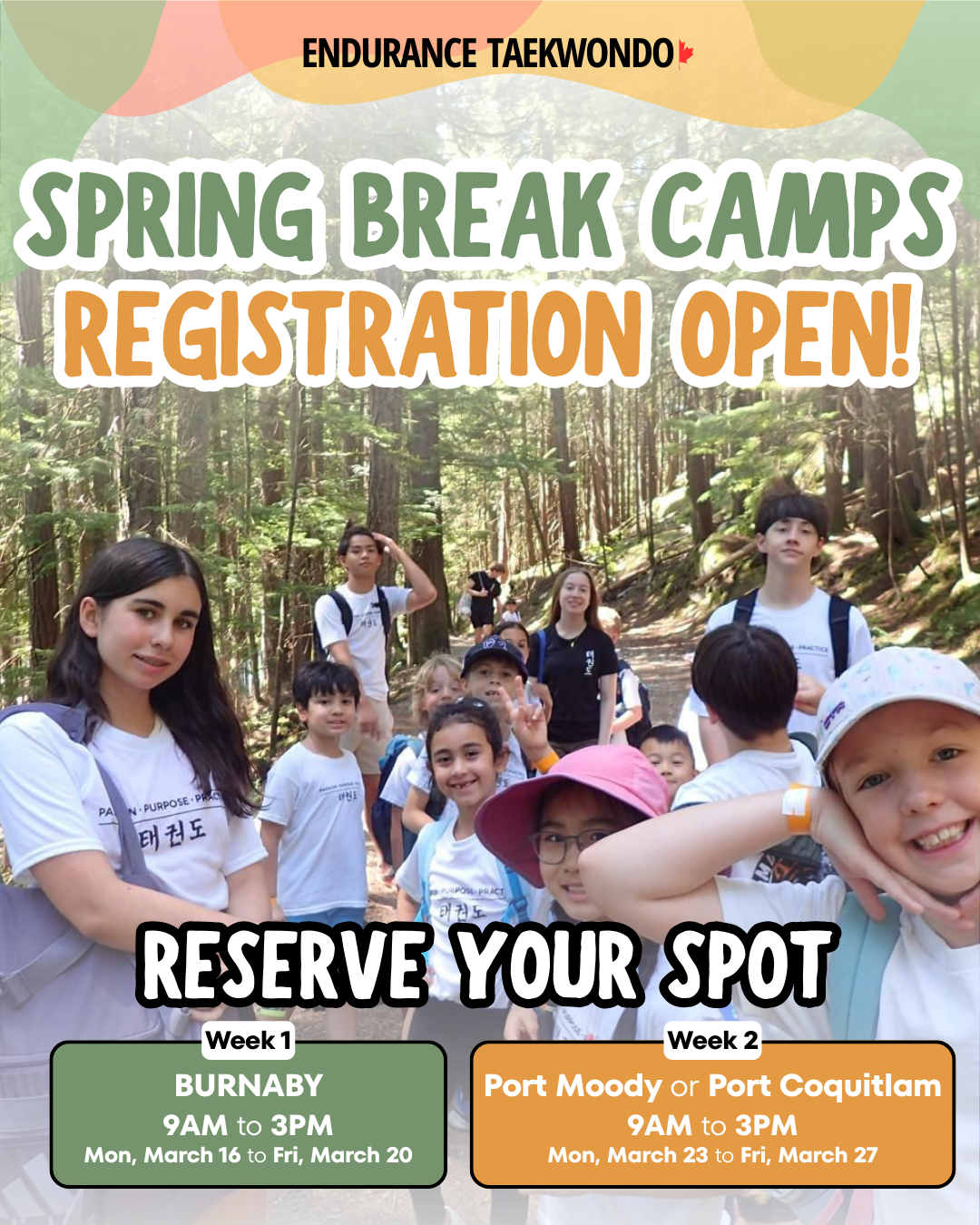 Endurance Taekwondo Facebook ad: Give your child an EPIC Spring Break they’ll…