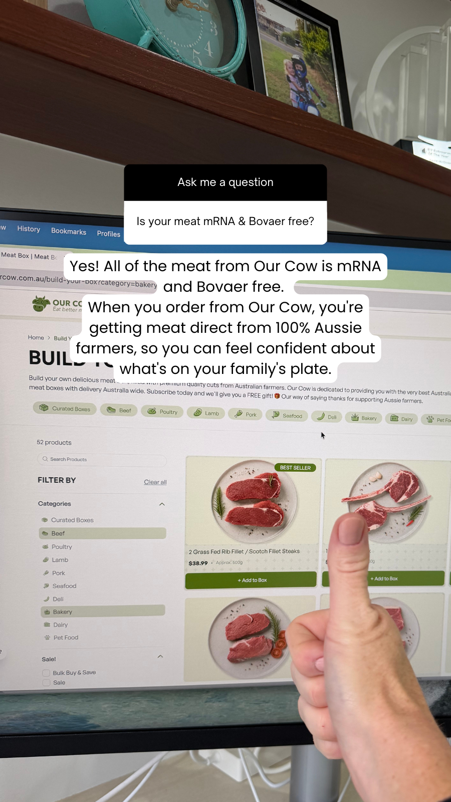 Our Cow Facebook ad