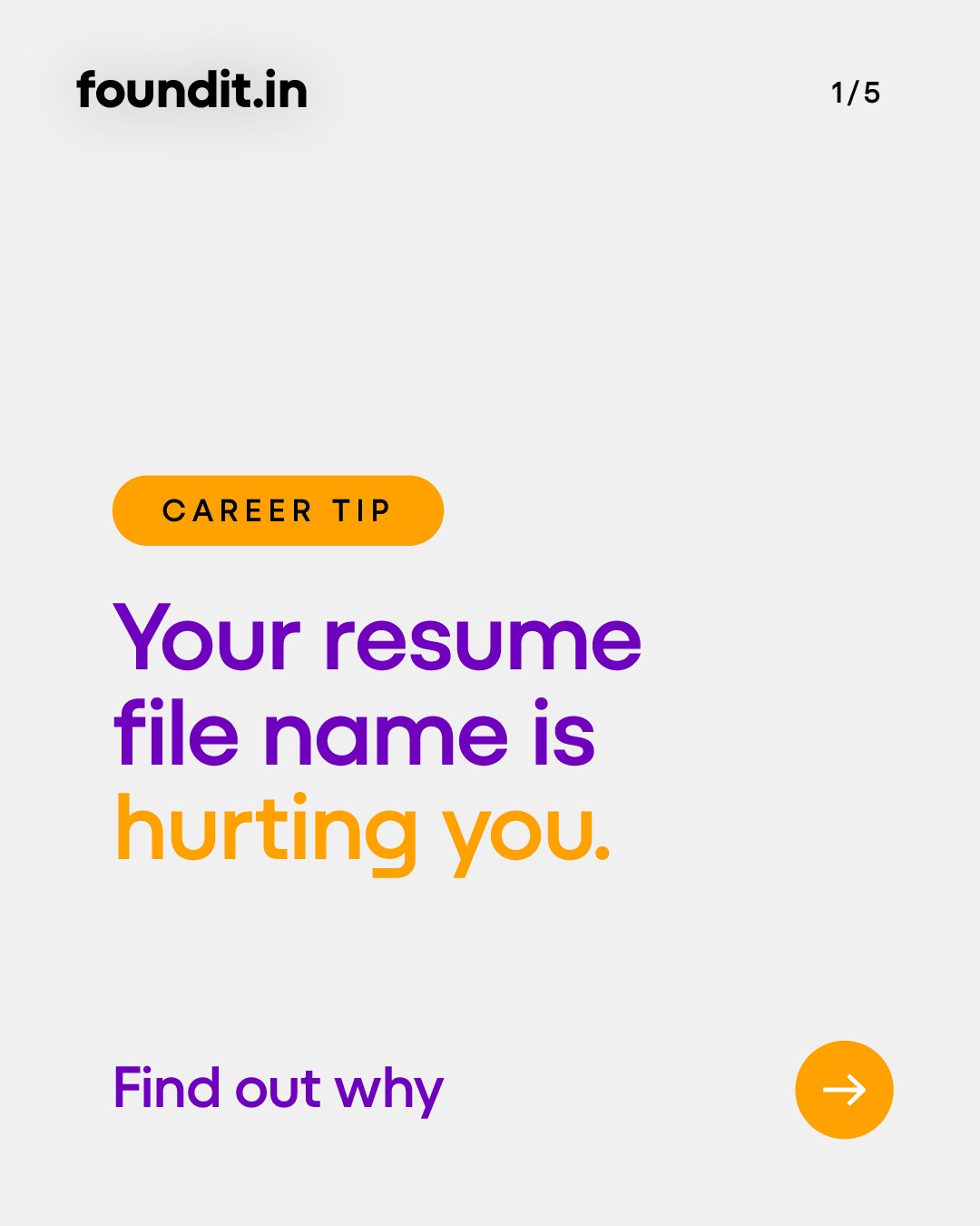 Foundit India Facebook ad: Your resume file name might be working against…
