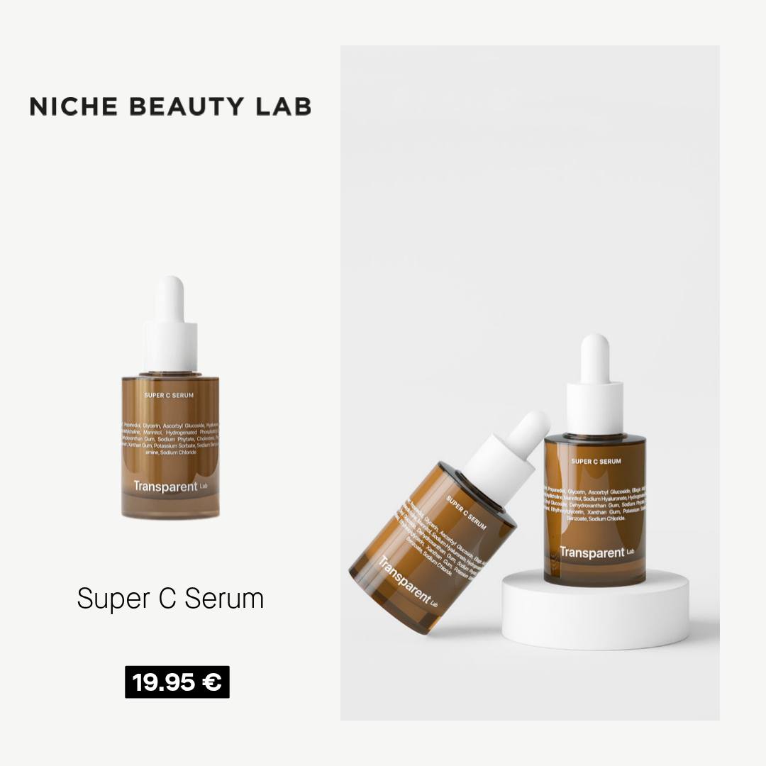 Niche Beauty Lab Facebook ad: Descubre Transparent Lab