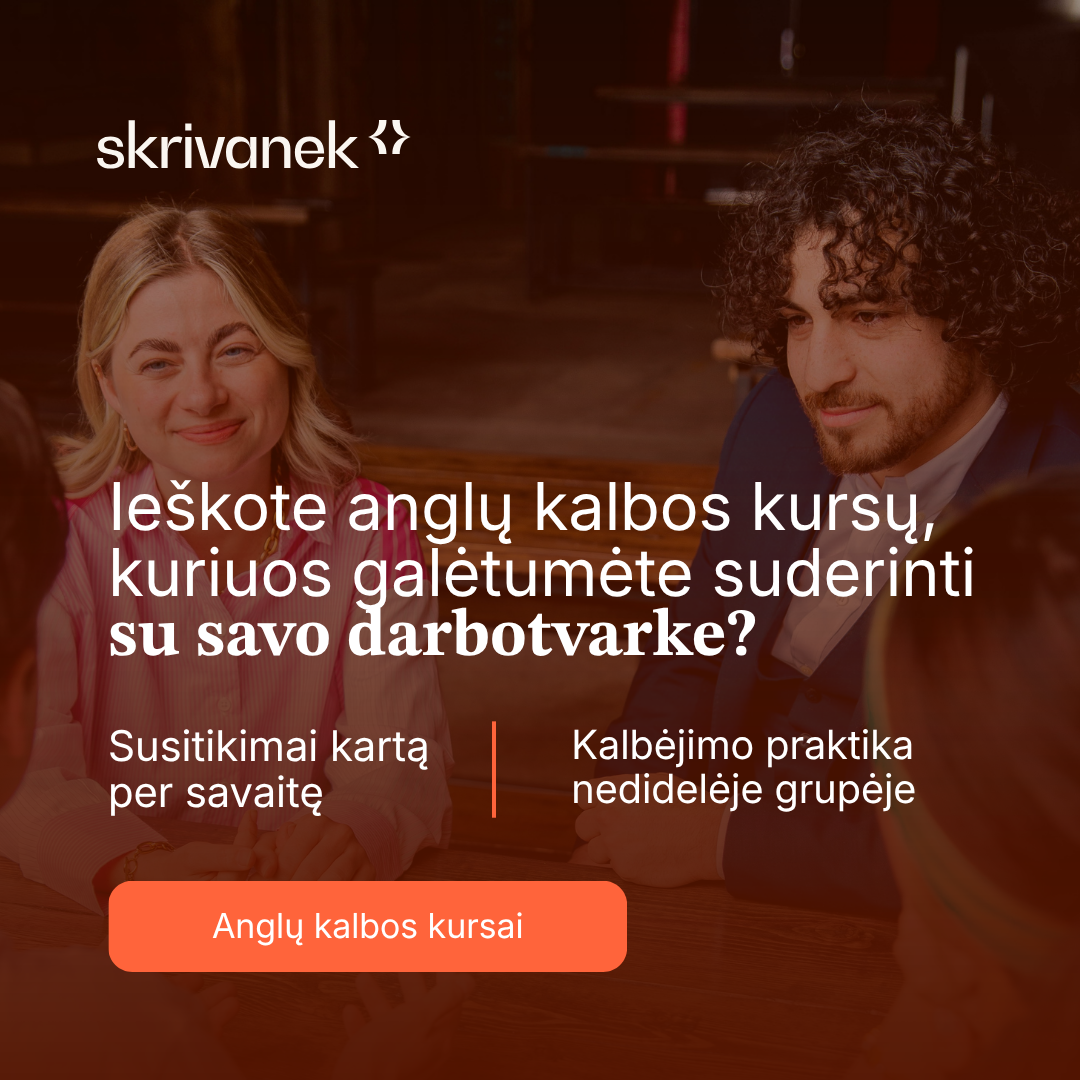 Skrivanek Lietuva Facebook ad: Bendravimo anglų kalba programa
