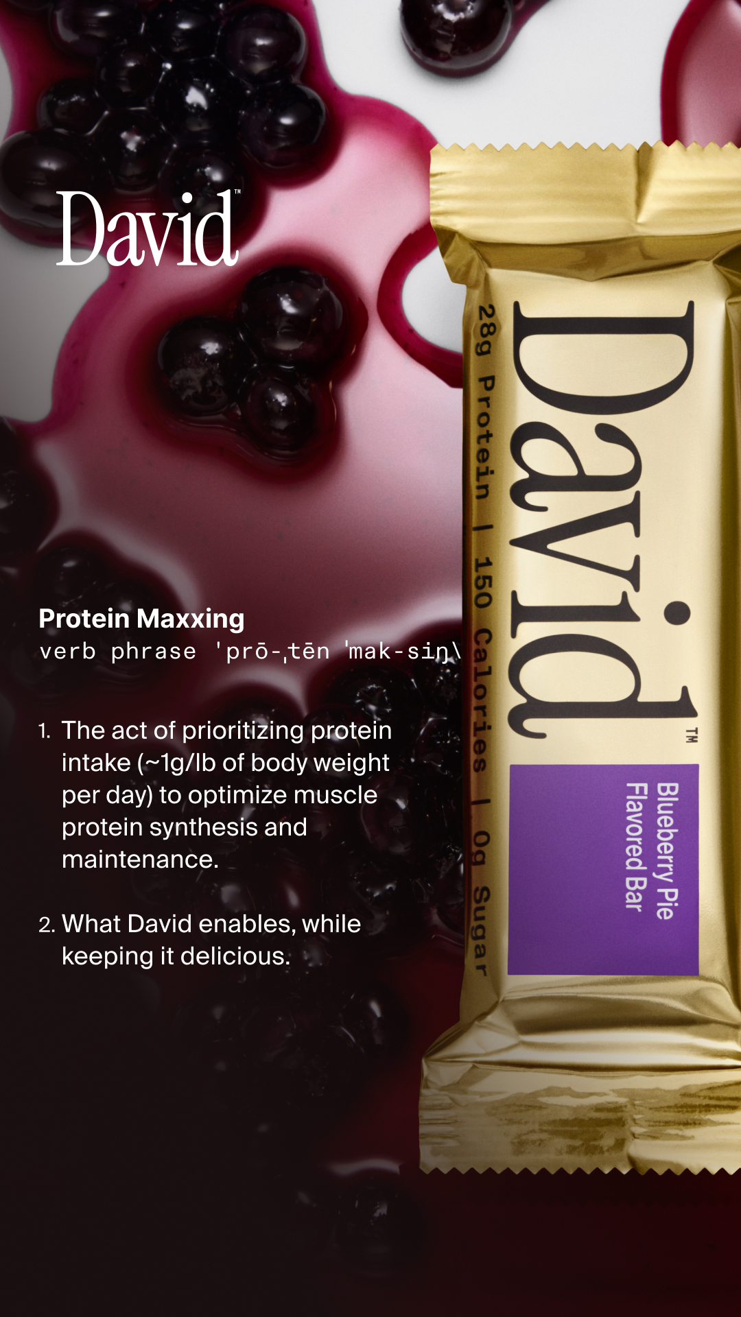 David Protein Facebook ad