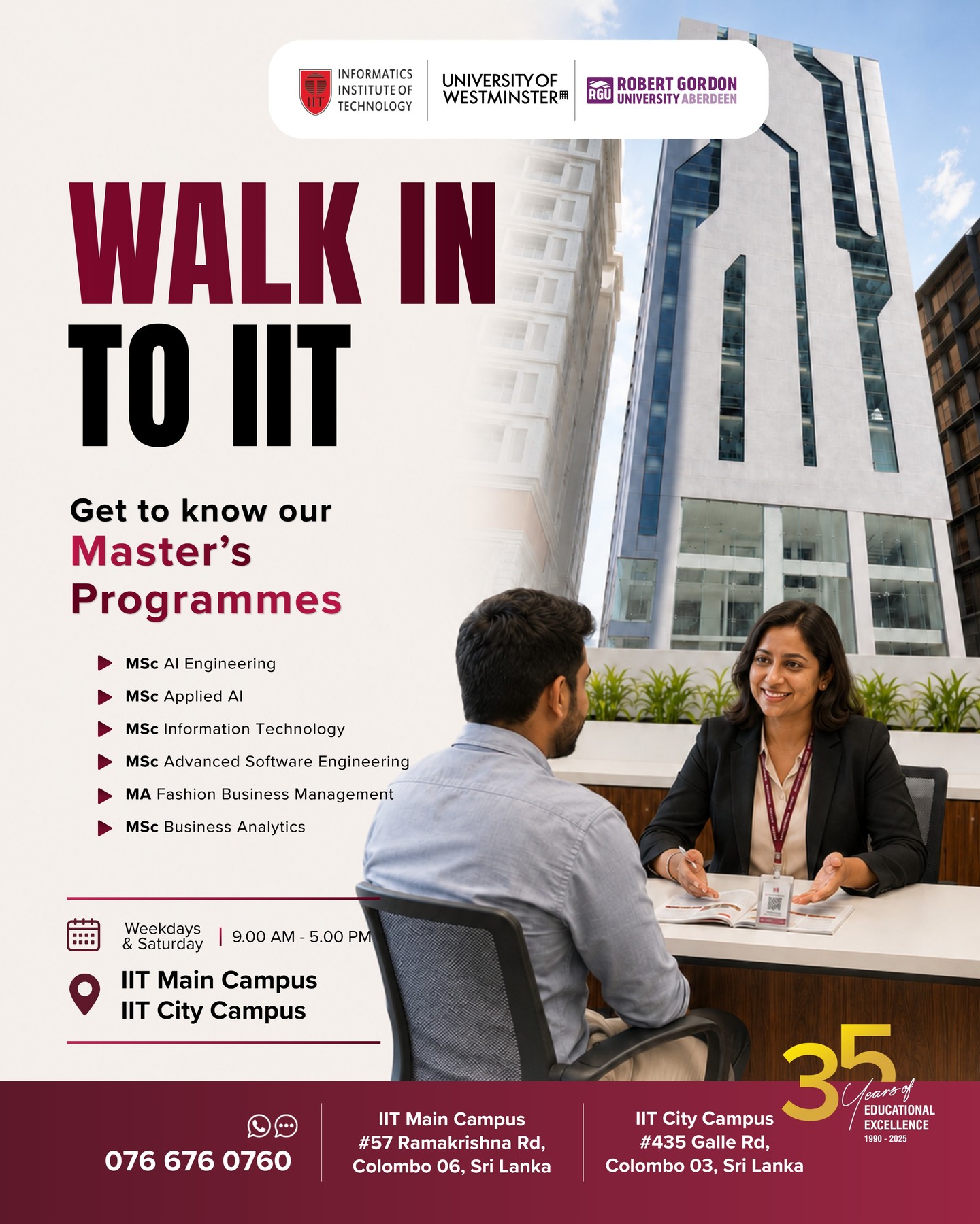 Informatics Institute of Technology (IIT) Facebook ad