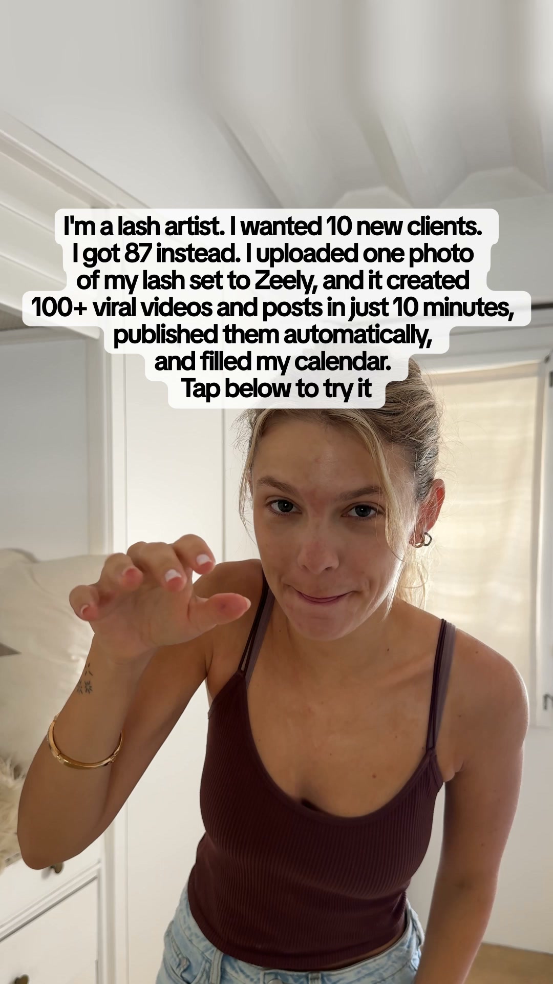Jessica Turner Facebook ad: Reach your goal in 3 months with AI!