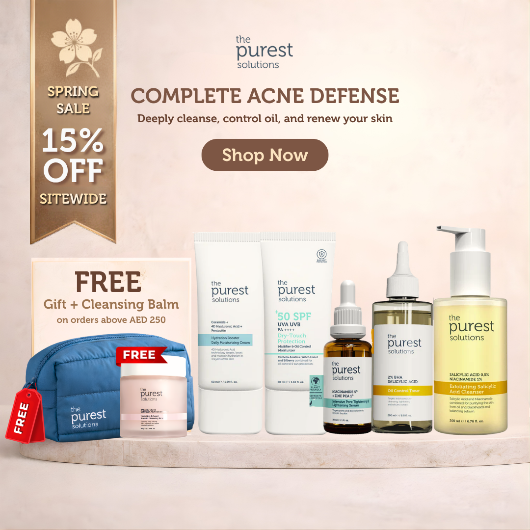 The Purest Solutions ME Facebook ad: Spring Sale, 15% OFF + Free Gifts