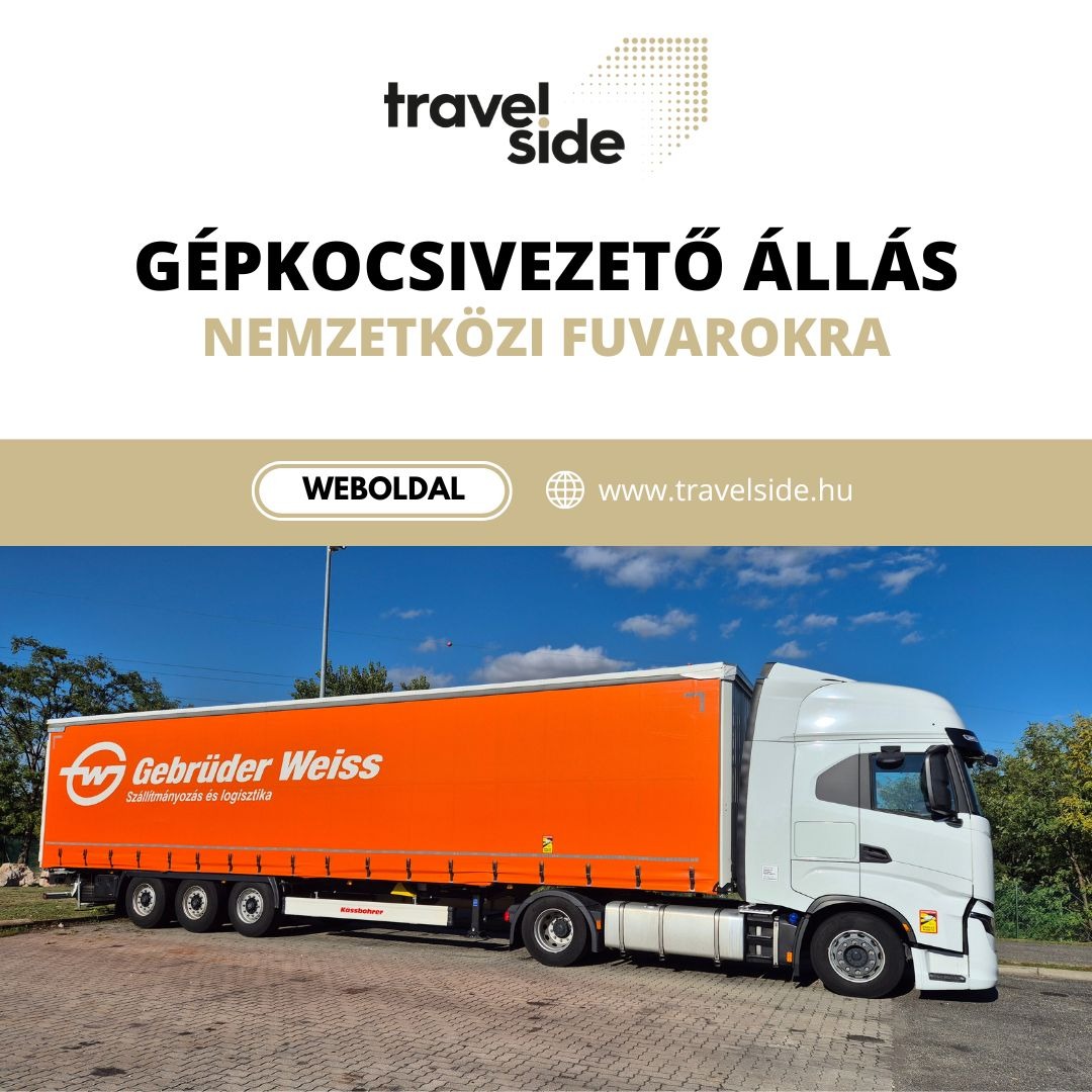 Travelside Dabas Facebook ad: Nemzetközi sofőr állás