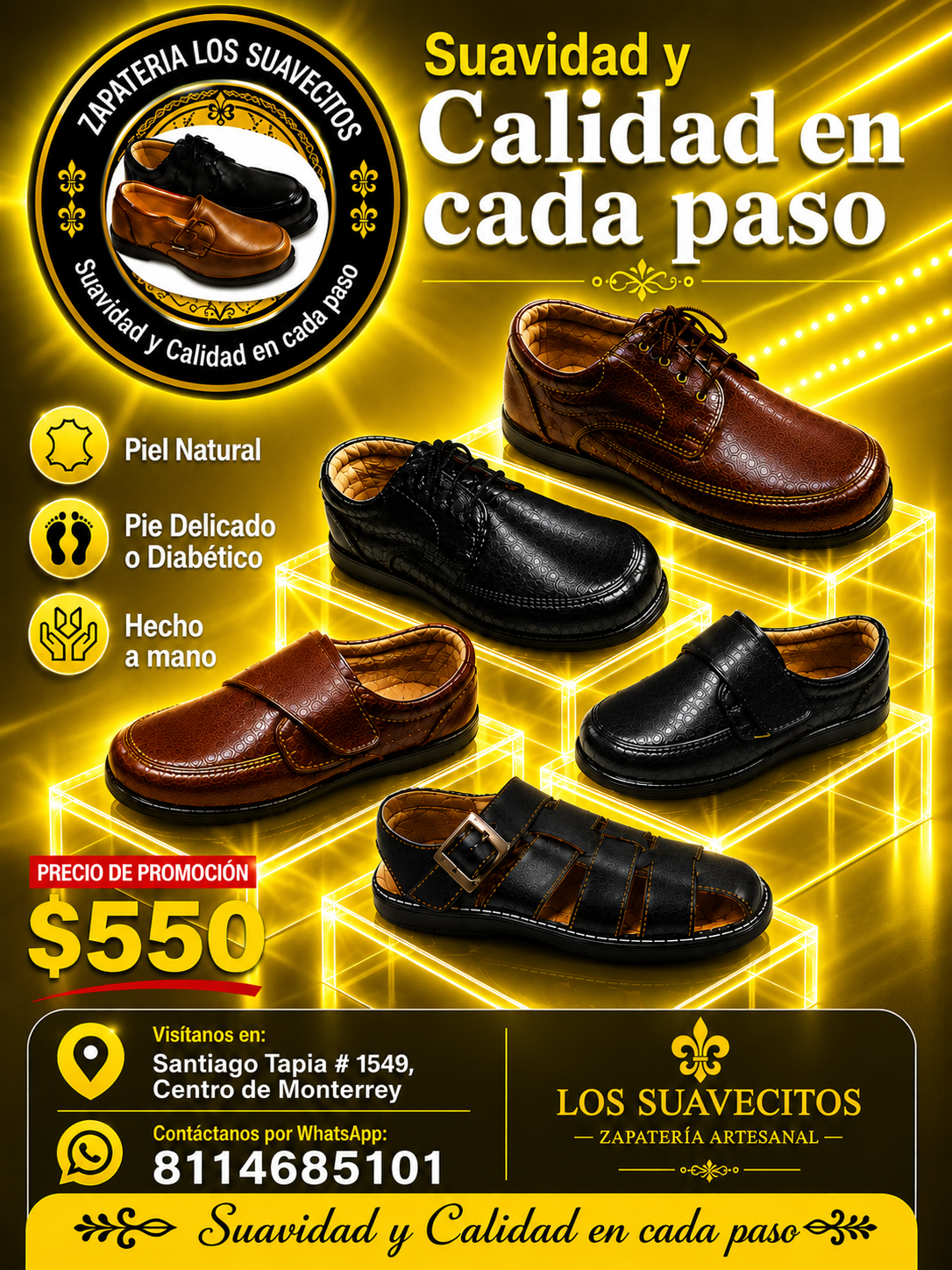 Zapatería Los Suavecitos Facebook ad: ¡Camina con estilo y comodidad todos los días!