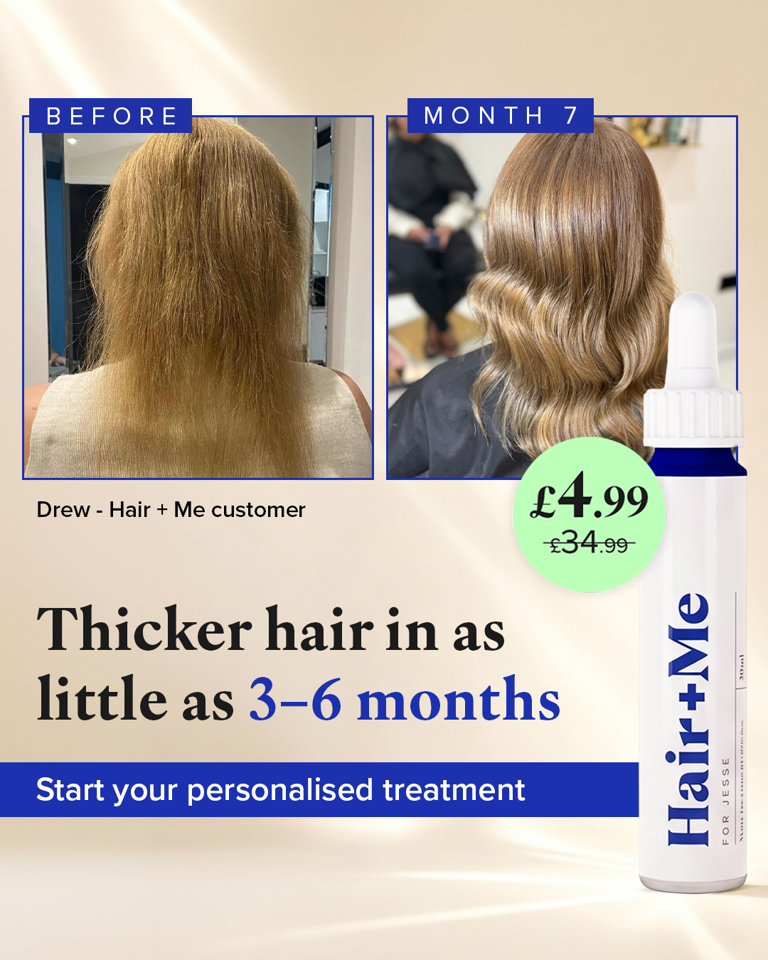 Hair + Me Facebook ad