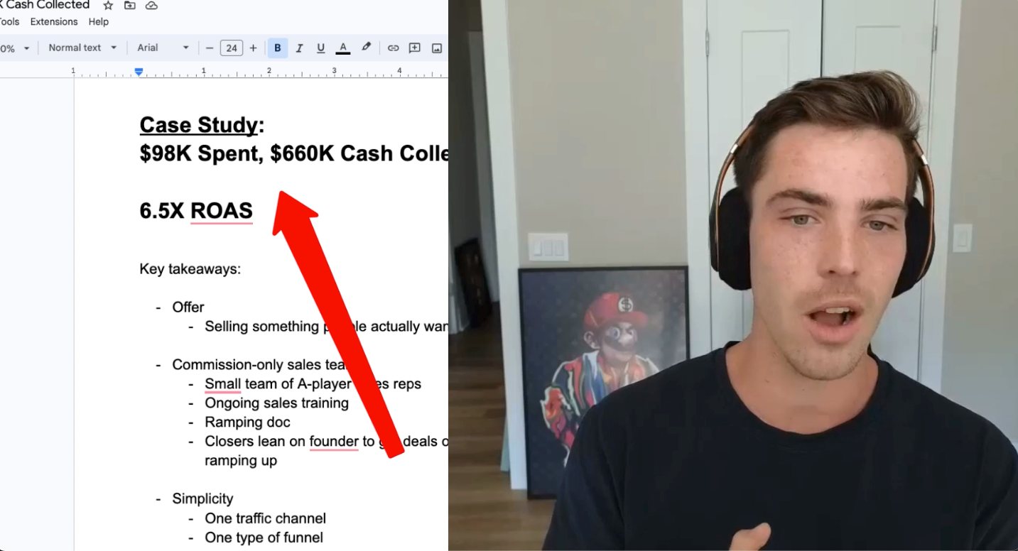 Nick Mullin Facebook ad: I turned $98K into $660K w/ Facebook Ads…