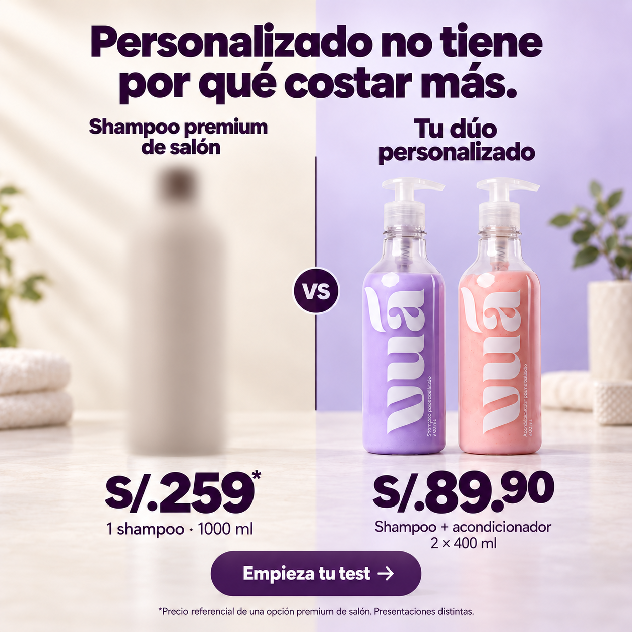 Vua Perú Facebook ad: Shampoo hecho para ti