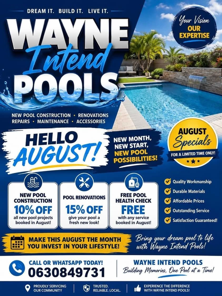 wayne pools Facebook ad: Hello August