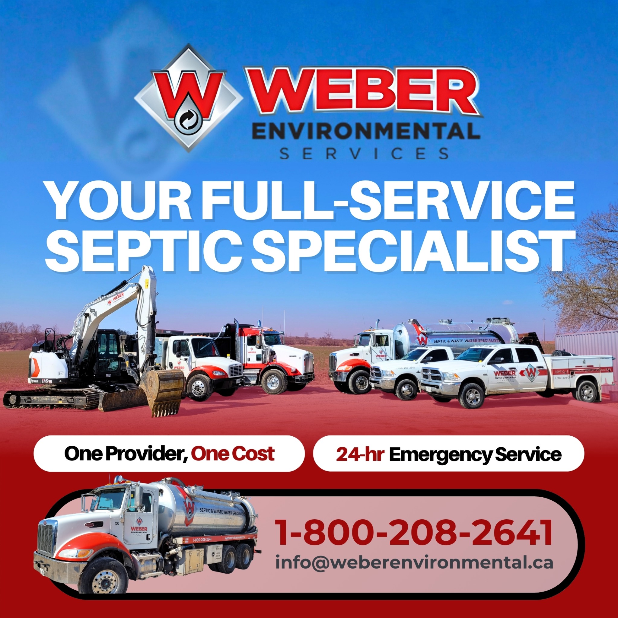 Weber Septic Service Facebook ad: We Do It All from Start to Finish