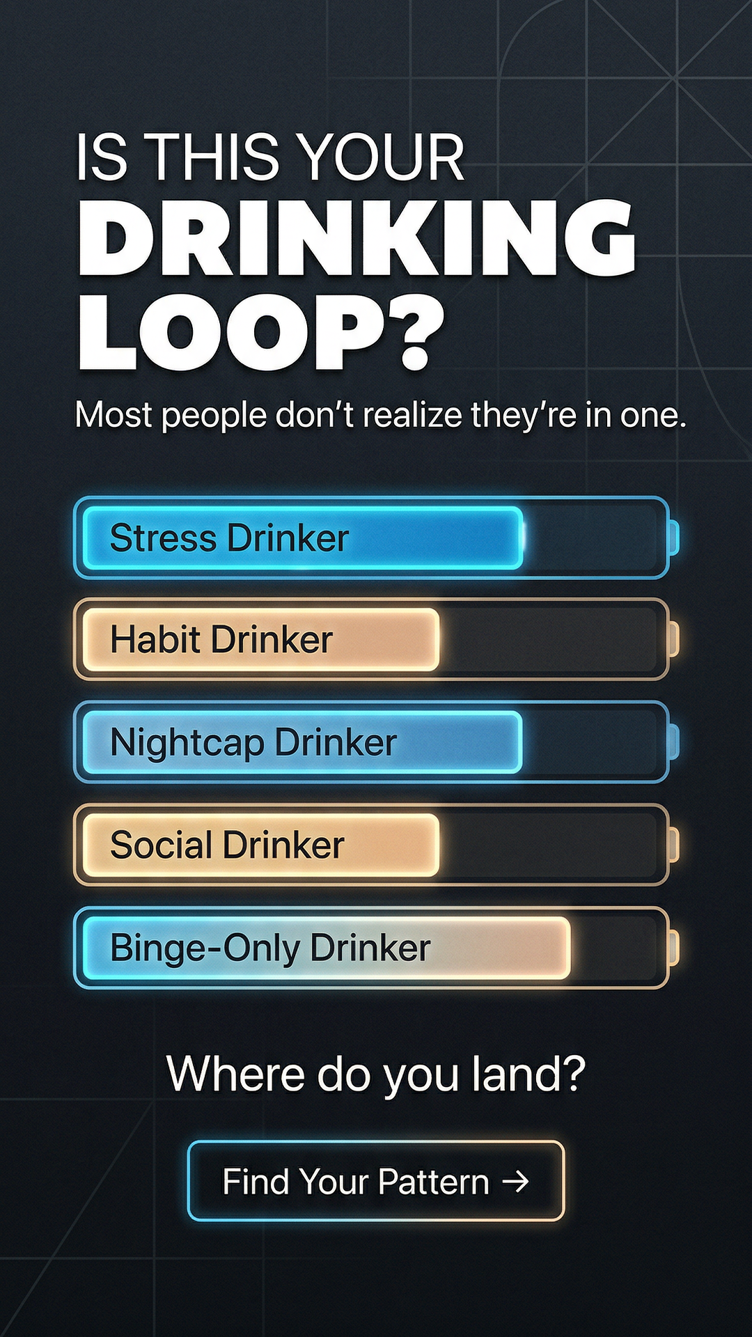 Hypnosis to Stop Drinking Facebook ad