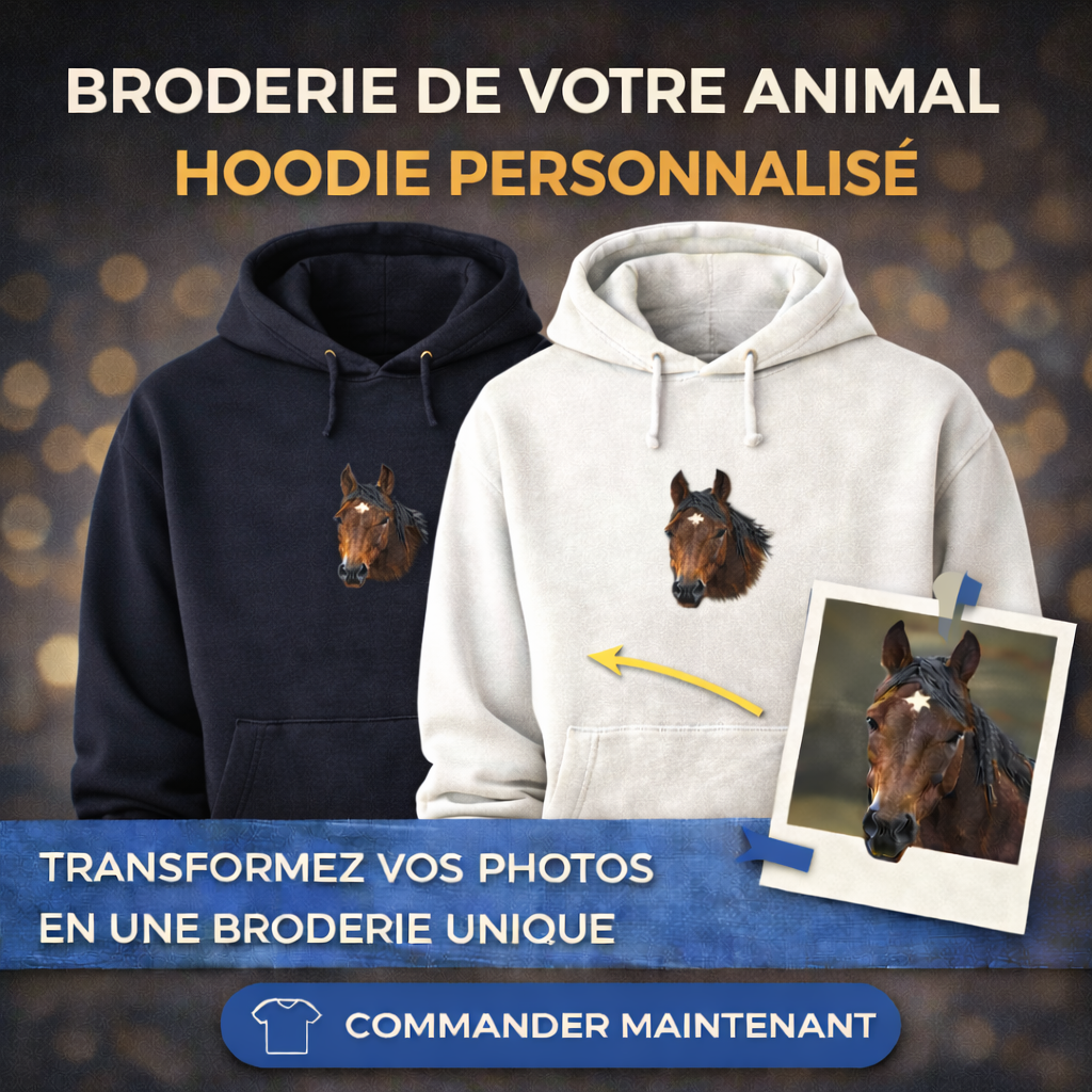 Brodame Facebook ad: Upload la photo du chat - On crée un hoodie unique - Livré…