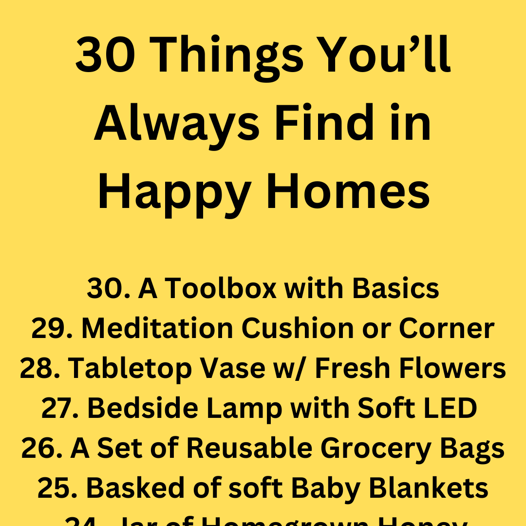 Nimvo Facebook ad: 30 Things You'll Always Find in Happy Homes