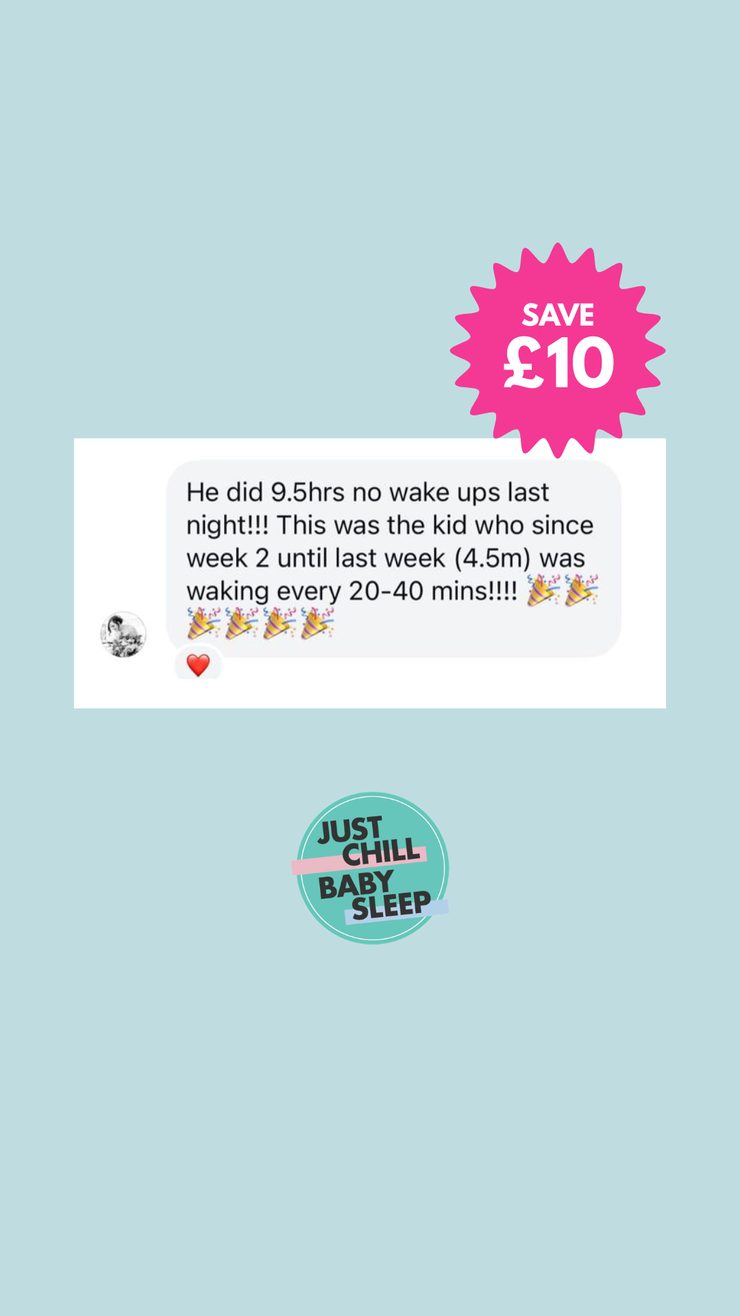 Just Chill Baby Sleep Facebook ad