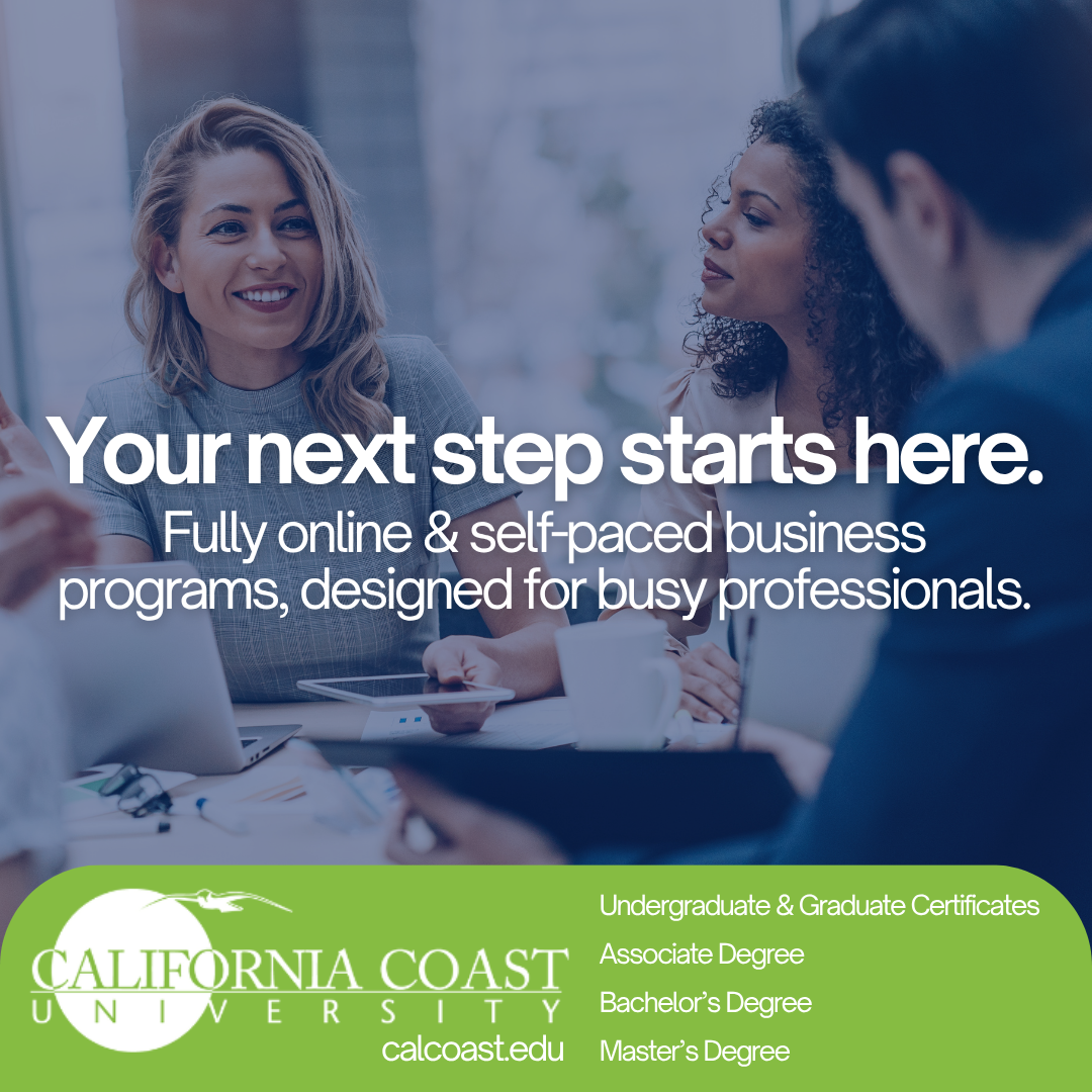 California Coast University Facebook ad: Earn Your Degree Online