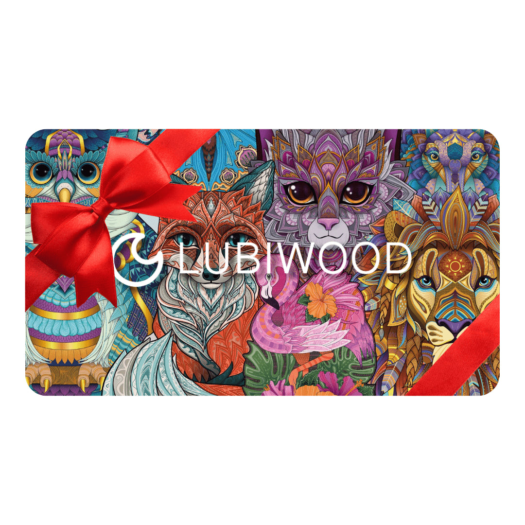 Lubiwood Facebook ad: Unique wooden jigsaw puzzles by Lubiwood
