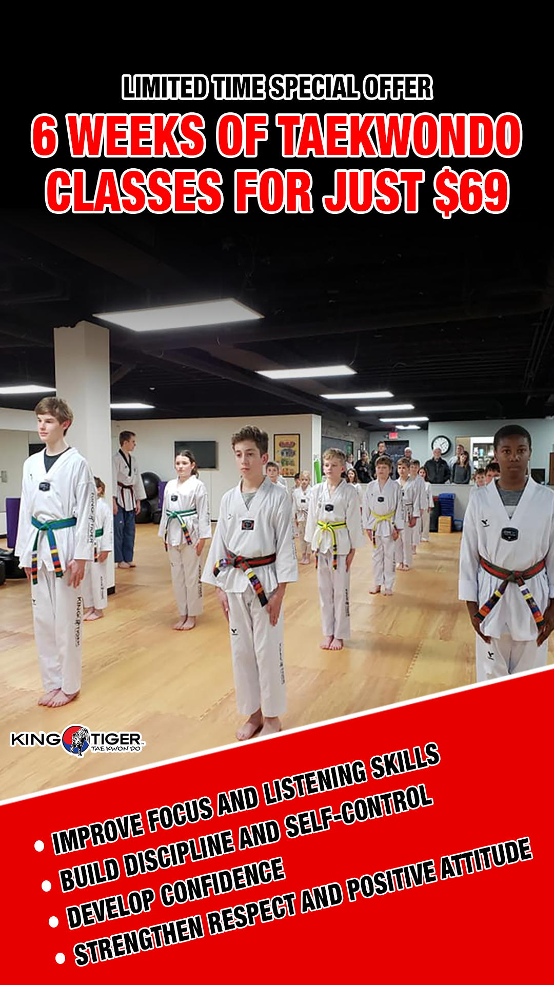 King Tiger Tae Kwon Do Lake Norman Facebook ad