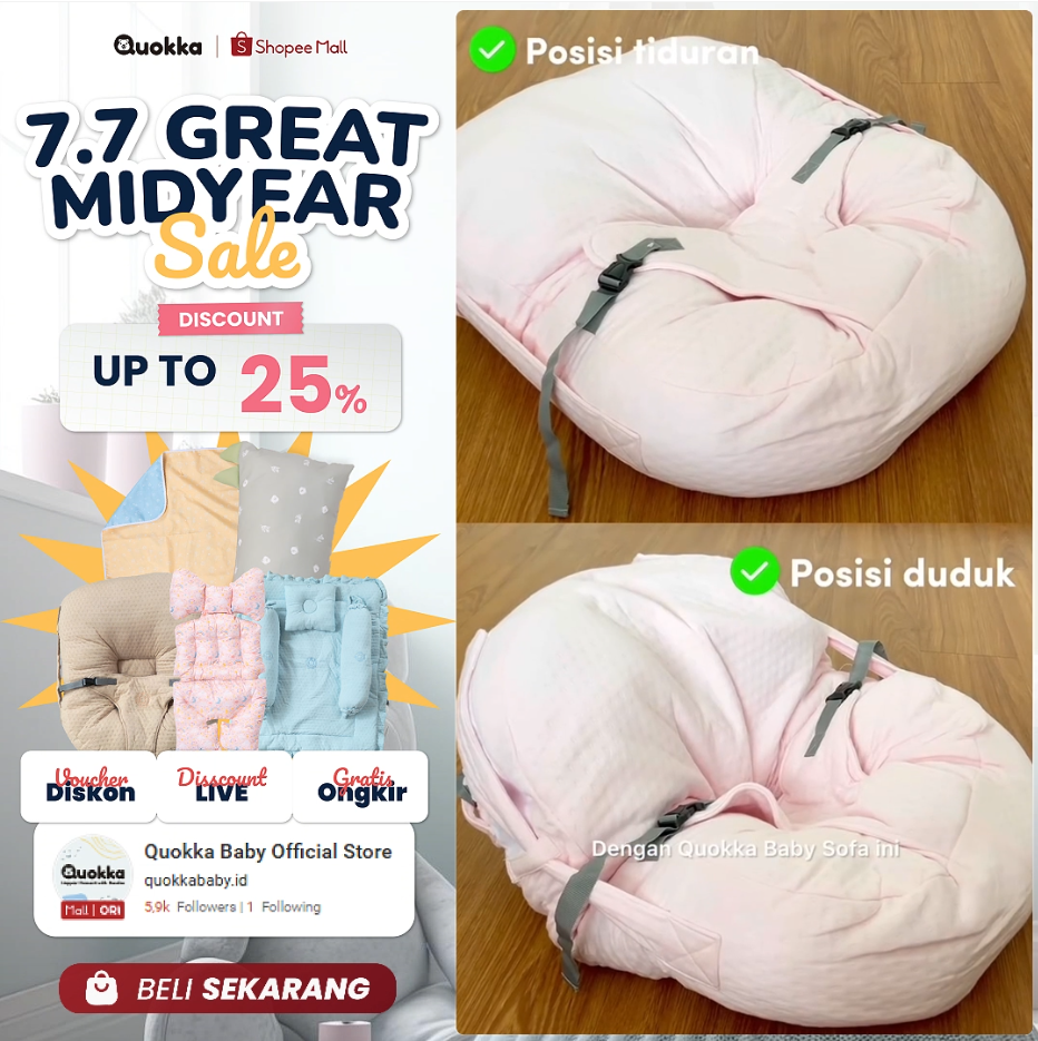 Quokka Baby Indonesia Facebook ad: Quokka Luxury Baby Sofa Diskon Hingga 25%