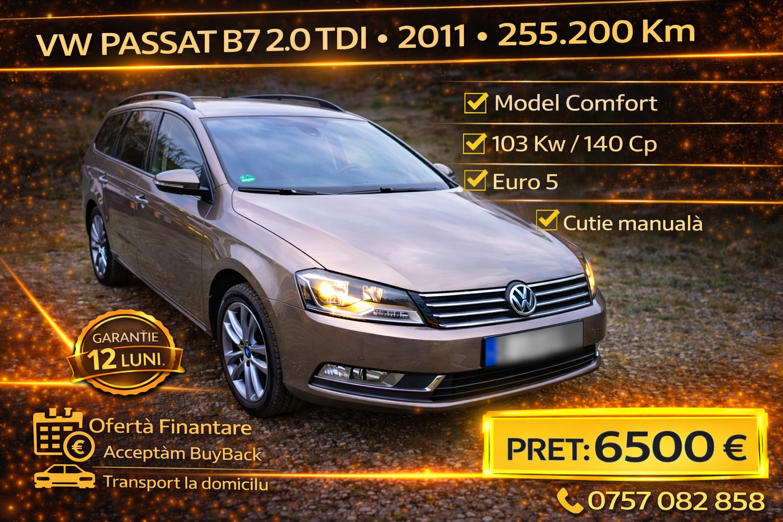 Adipol Automobile - Vanzari auto second-hand Facebook ad: VW Passat B7 2.0 TDI Kombi • 2011…