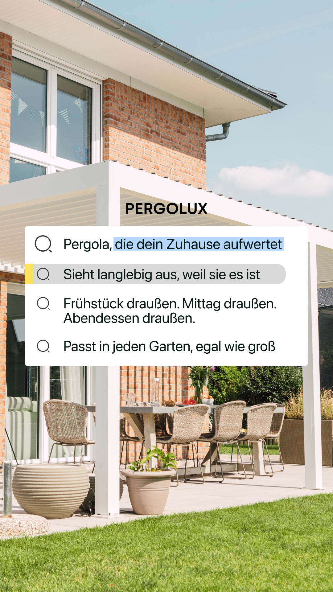 Pergolux Facebook ad