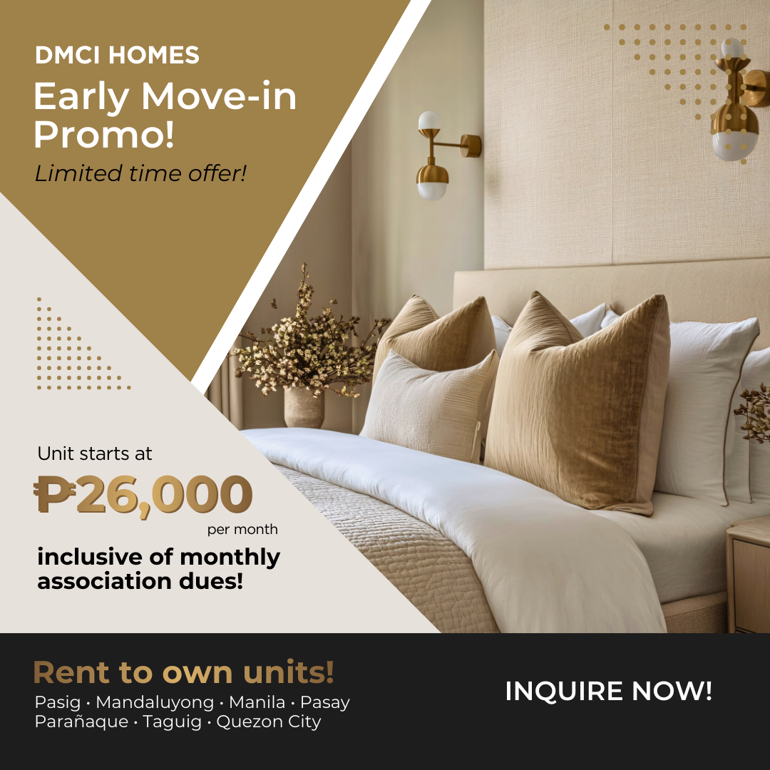 DMCI Homes Condo PH by Kaye Francisco Facebook ad: Rent it & Own it!