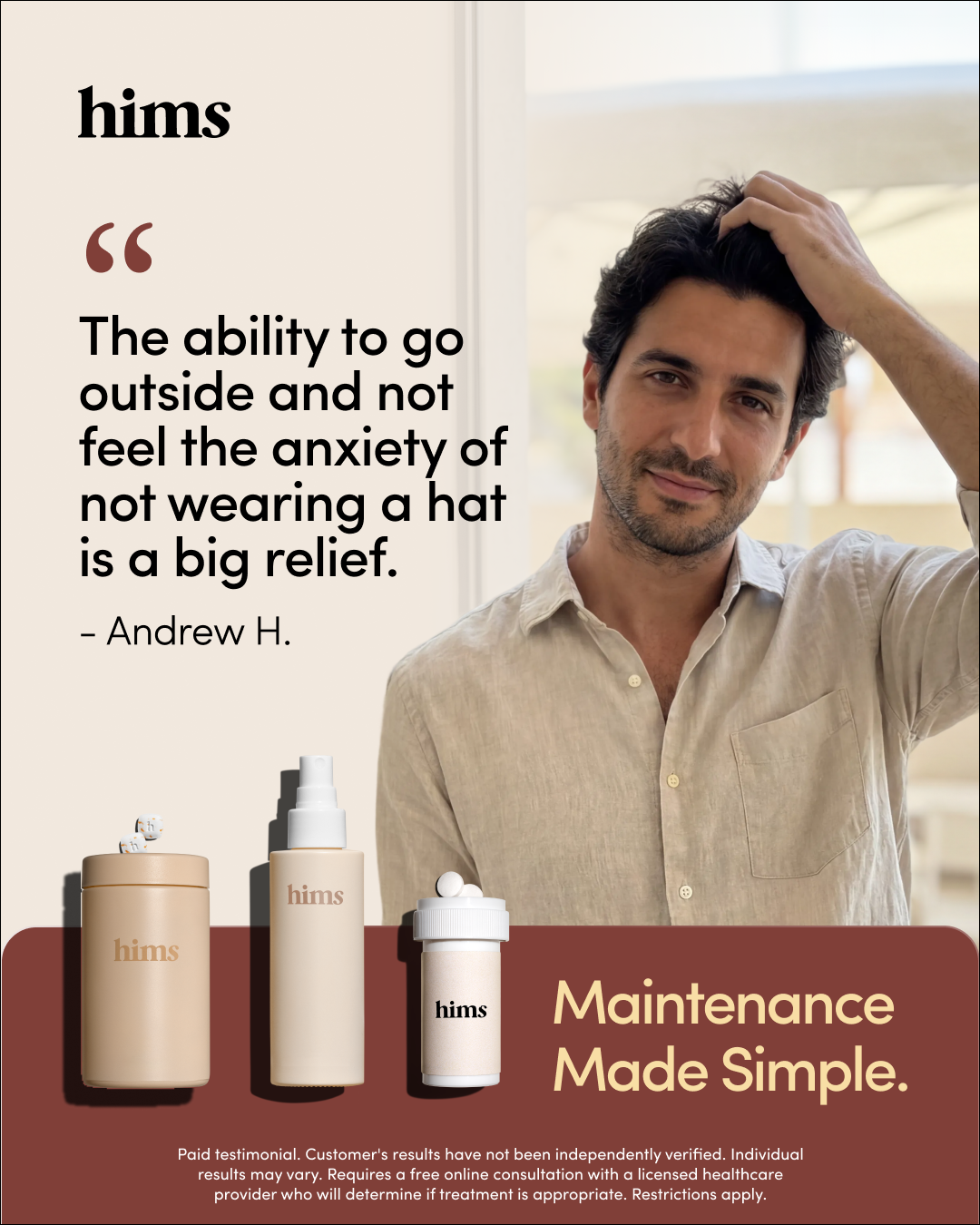 hims Facebook ad