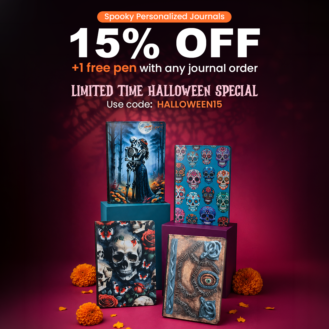BAMF Design Studio Facebook ad: Spooky Journals Made for You