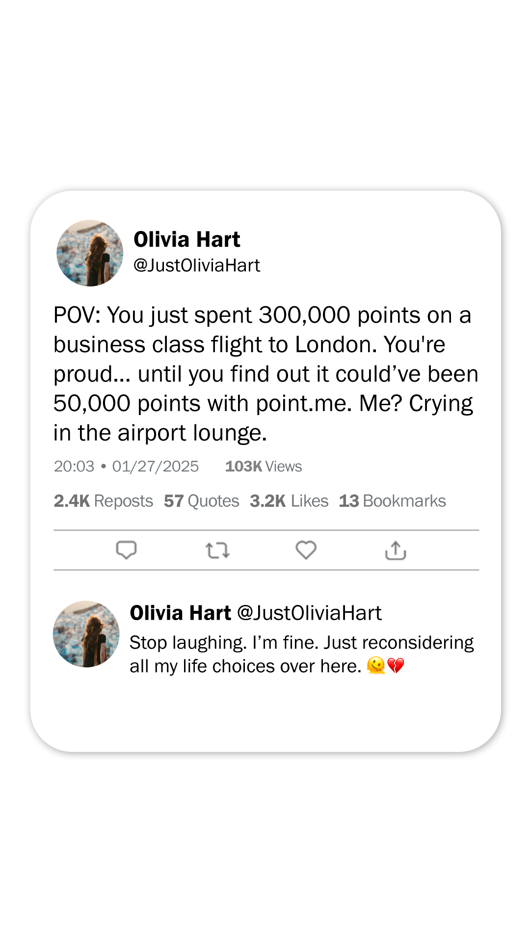 Olivia Hart Facebook ad