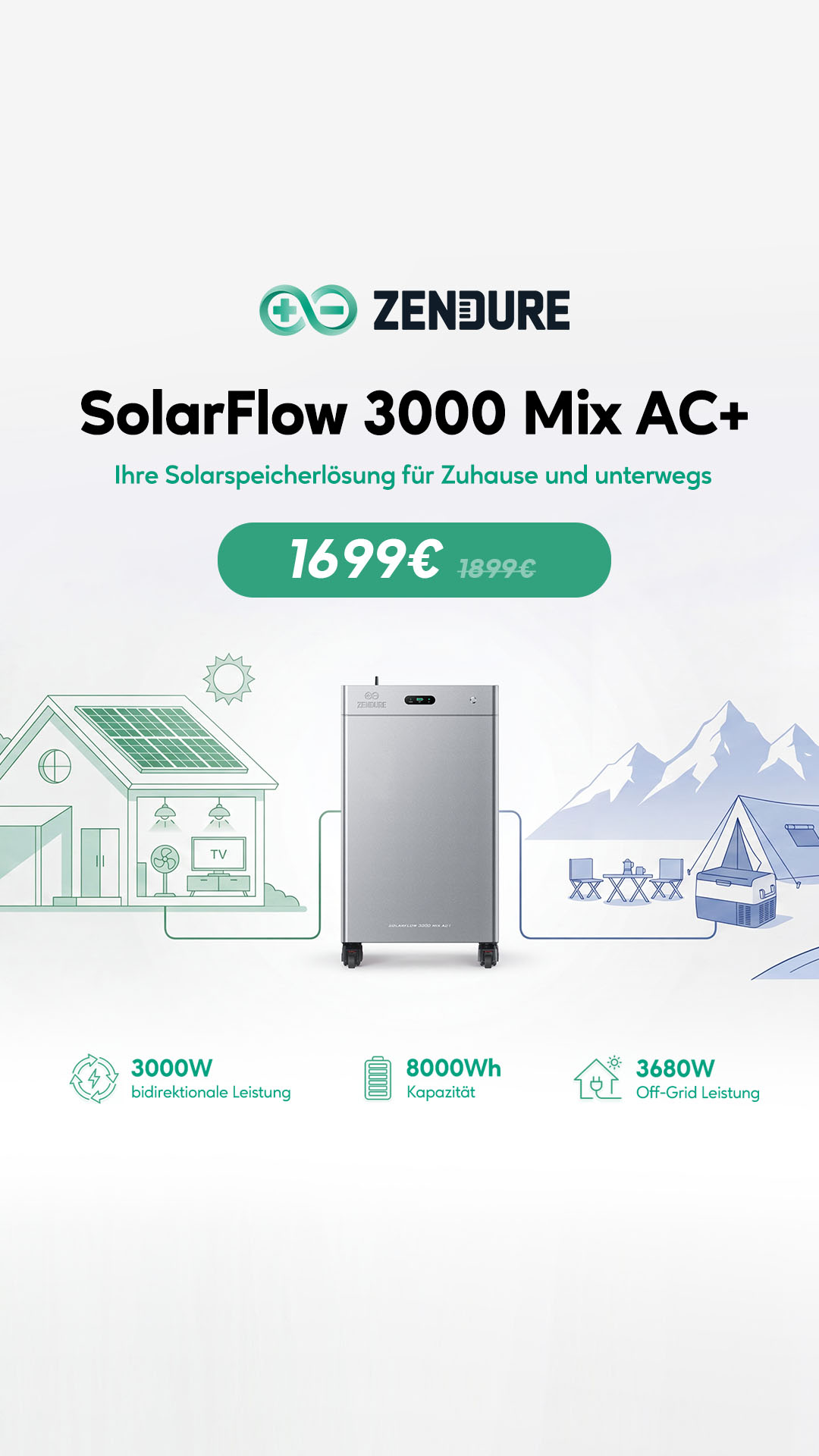 Zendure Deutschland Facebook ad from May 25, 2026