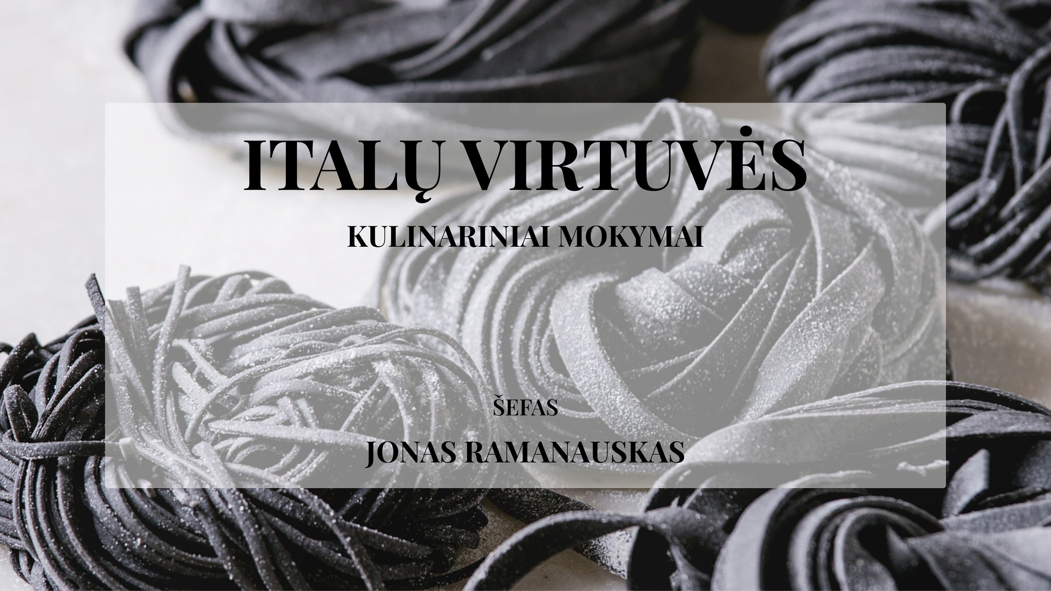 Gian Luca Demarco Facebook ad: Italų virtuvės mokymai su Jonu Ramanausku